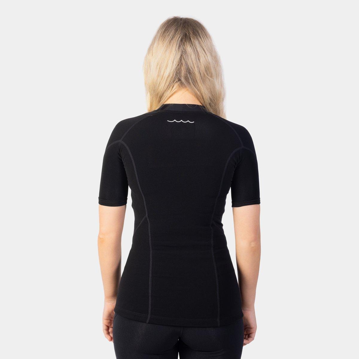 Black - Gul - Evotherm Ladies Short Sleeve Flatlock Thermal - 2