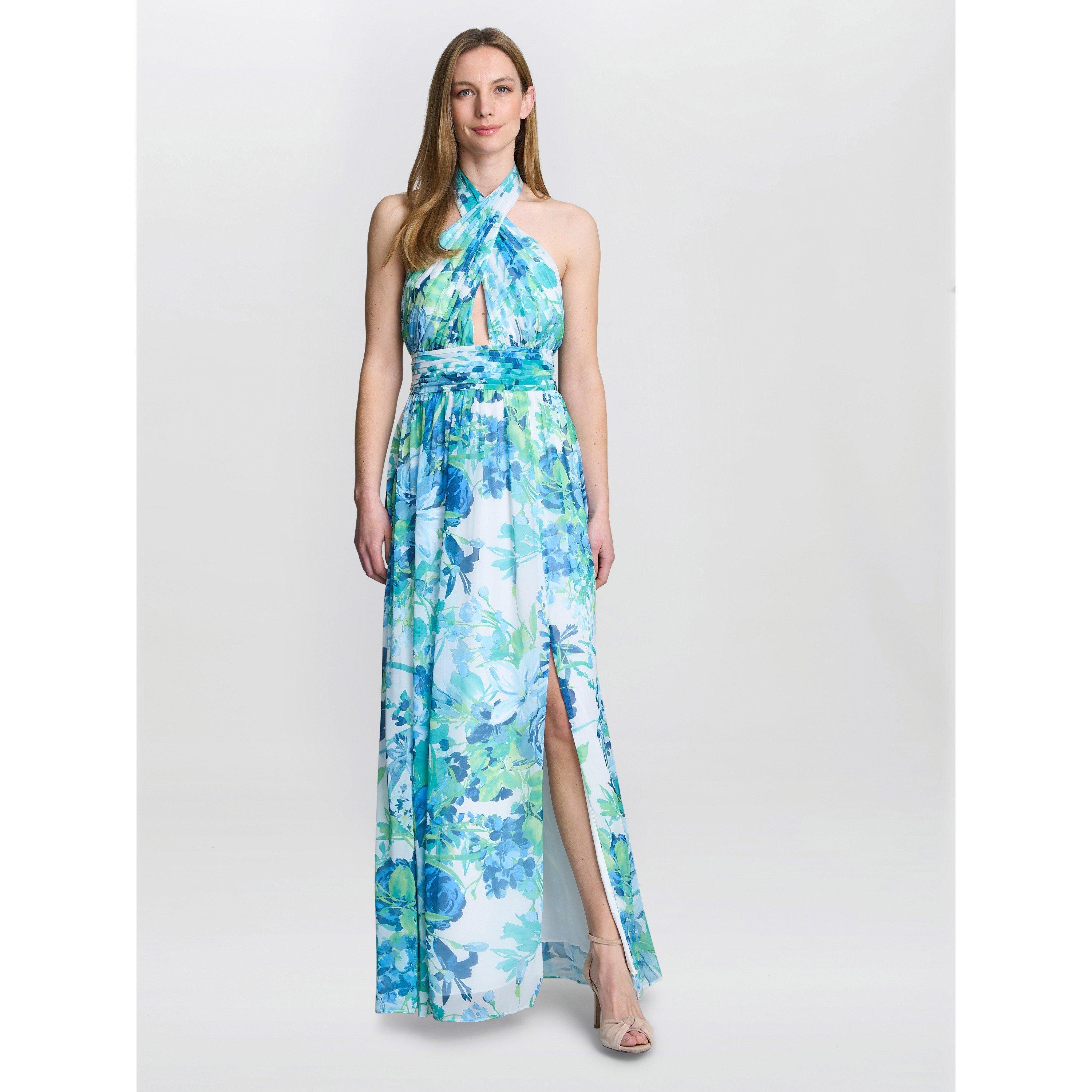 Gina Bacconi Women's Pam Halterneck Fit And Flare Dress -  - 18
