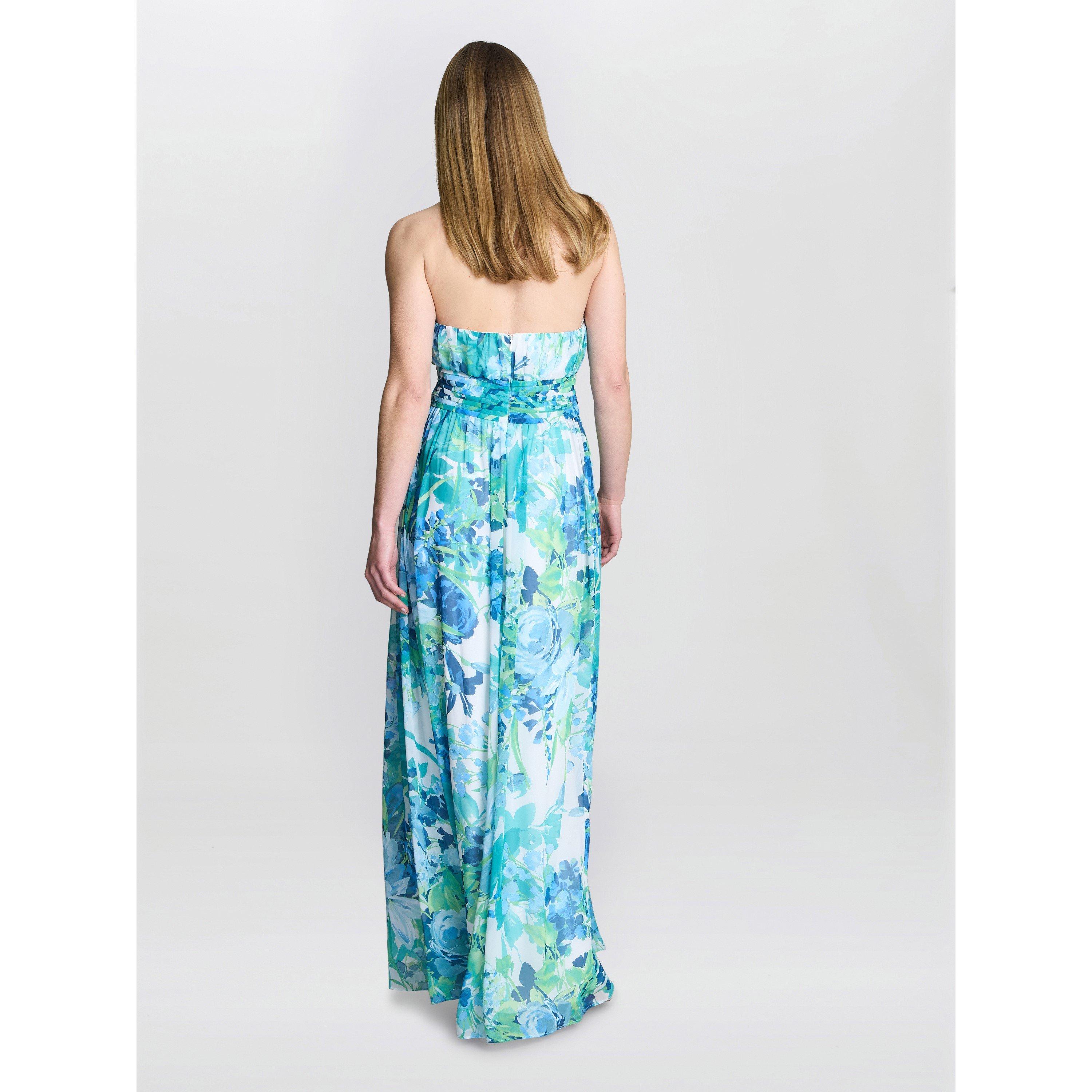 Multi - Gina Bacconi - Women's Pam Halterneck Fit and Flare Dress - 2