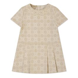 Gucci Gg Jacquard Girls Cotton Dress