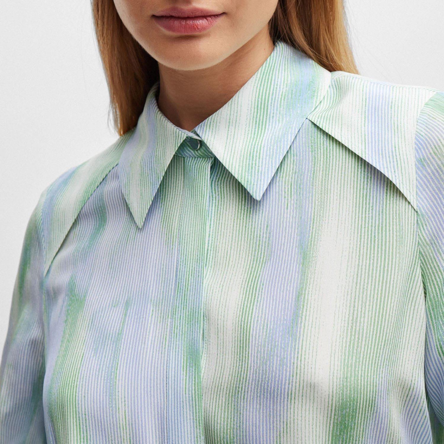 Blue Green - Boss - Bacie Silk Blouse - 3