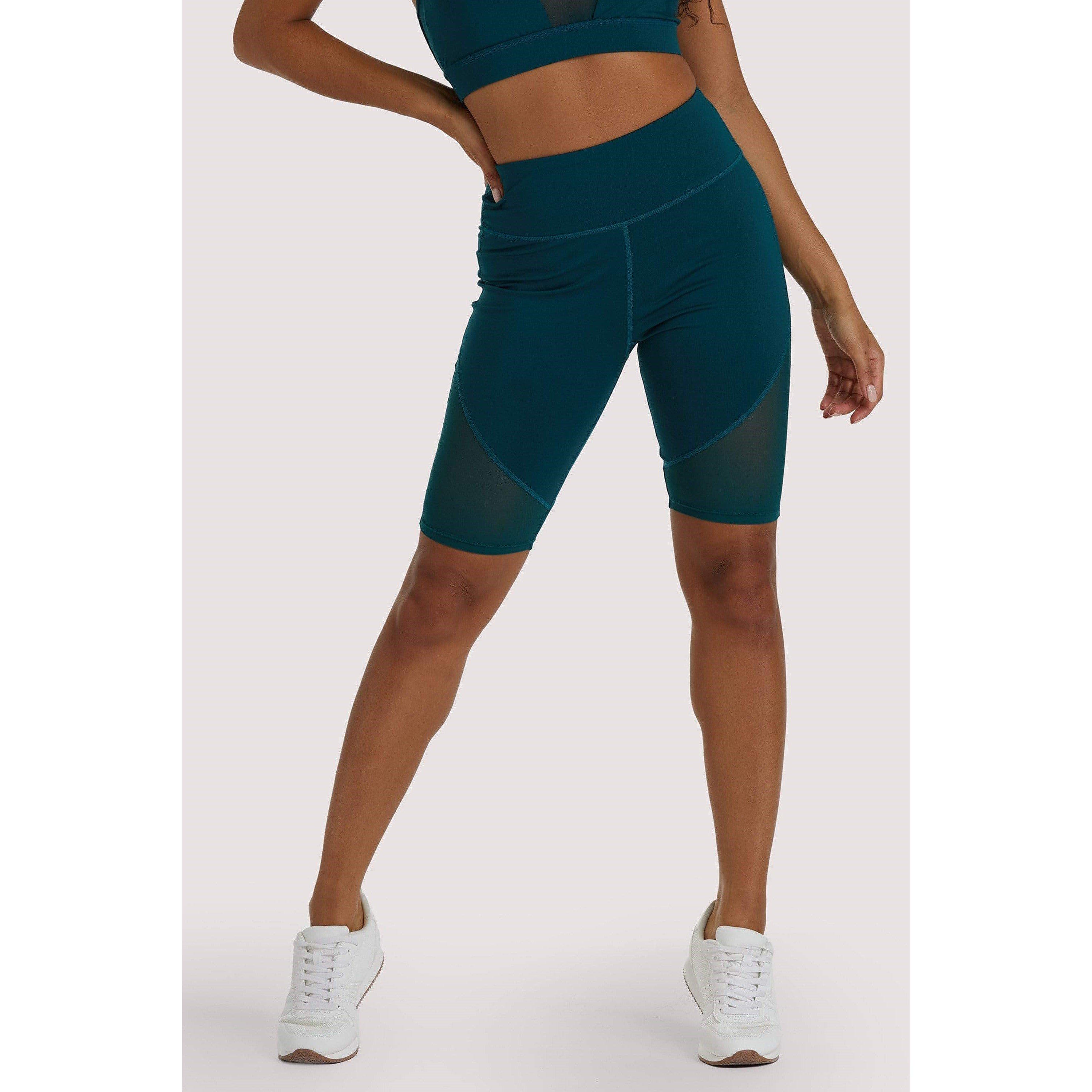 Teal - Wolf and Whistle - Eco Teal Panel Shorts - 1