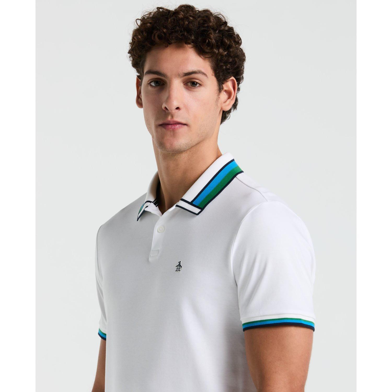 White - Original Penguin - Interlock Polo Shirt - 3