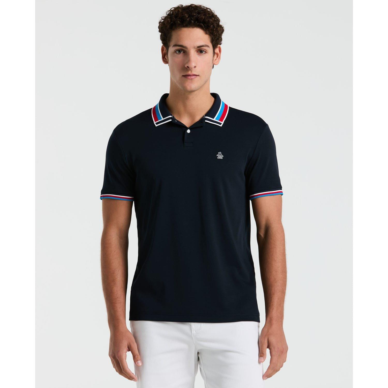 Navy - Original Penguin - Interlock Polo Shirt - 1