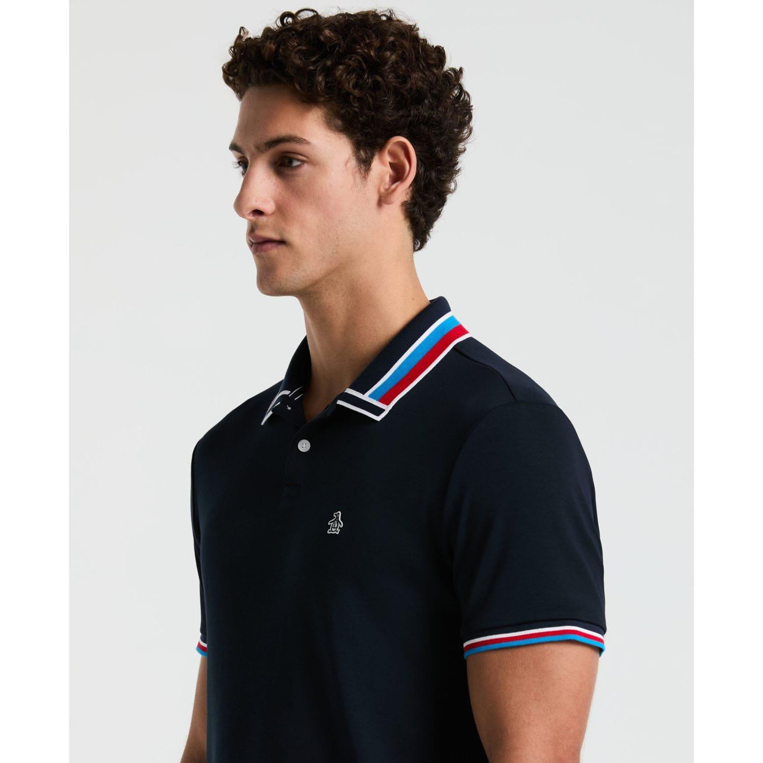 Navy - Original Penguin - Interlock Polo Shirt - 3