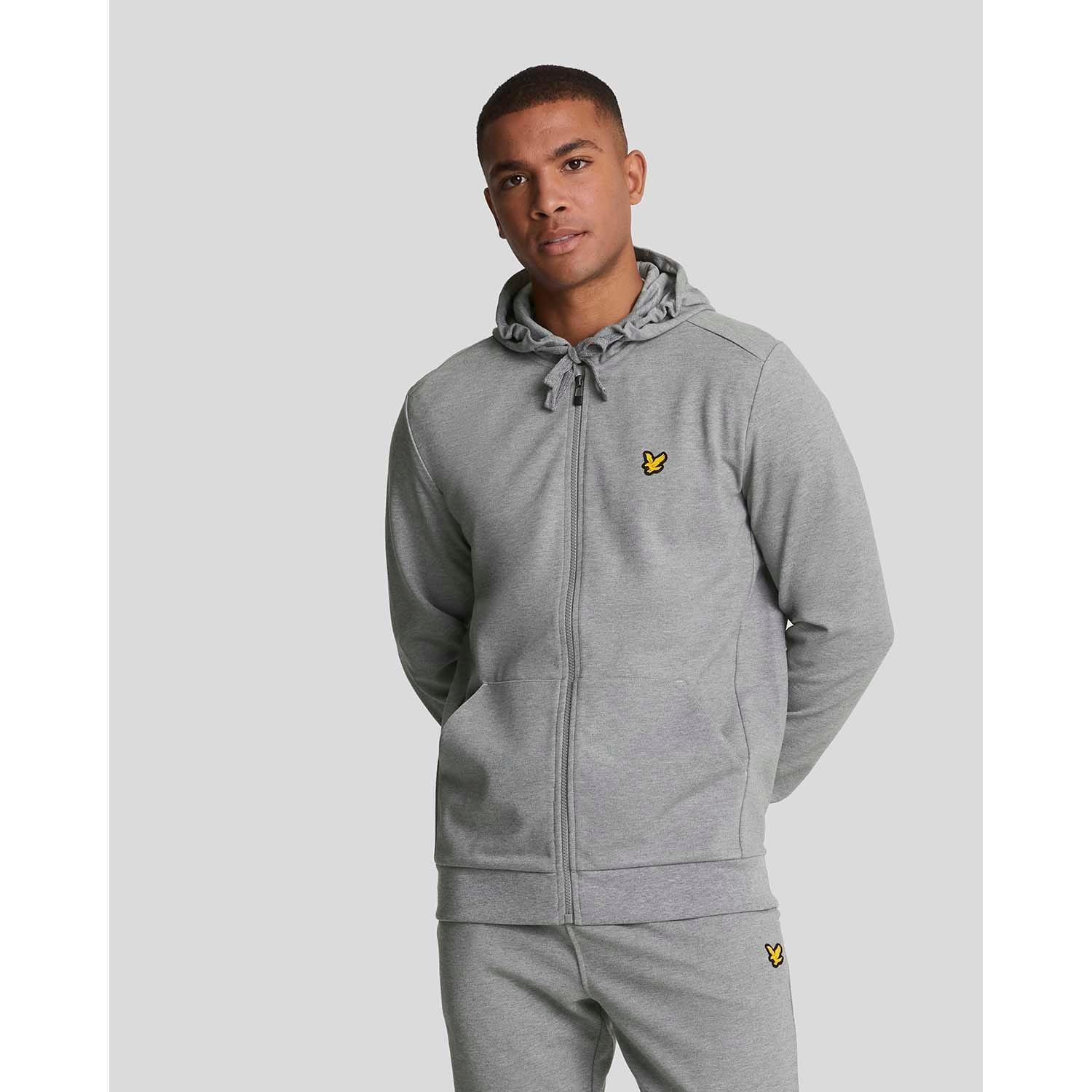 Grey - Lyle and Scott - Sports Full-Zip Hoodie - 1