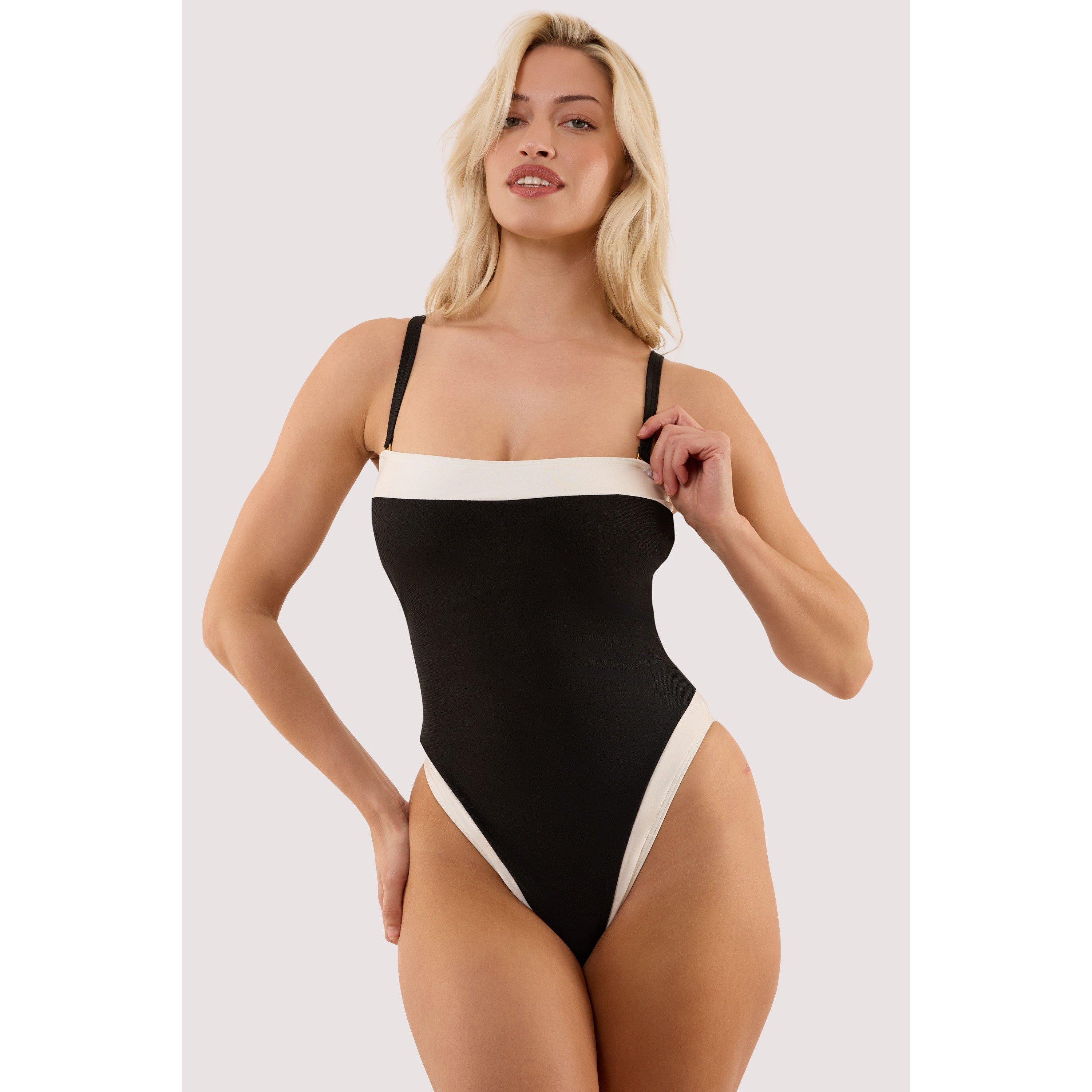 Black & Ivory - Wolf and Whistle - Ally Black & Ivory Bandeau Swimsuit - 4