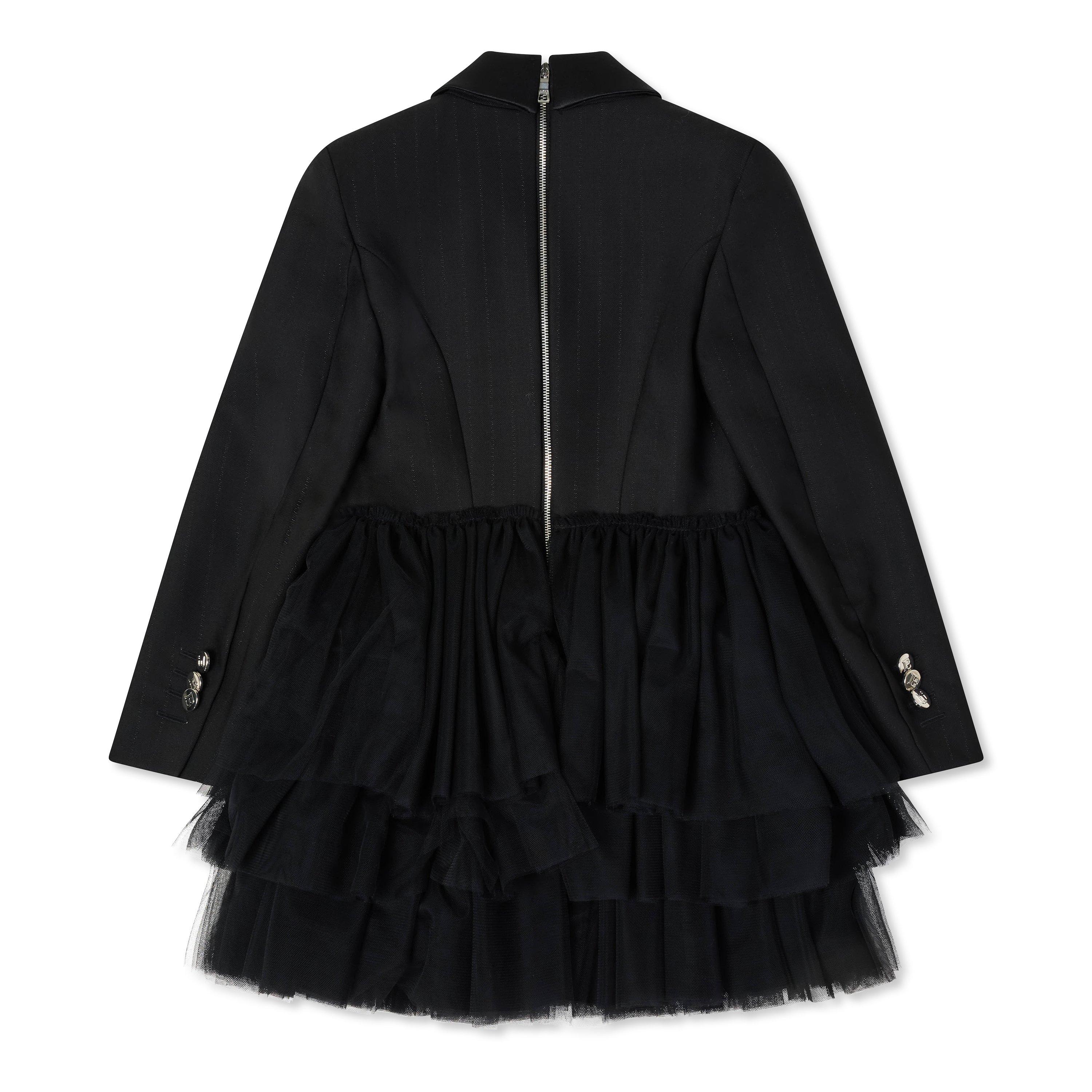 black - Balmain - Kids' Coat Mini Dress - 2