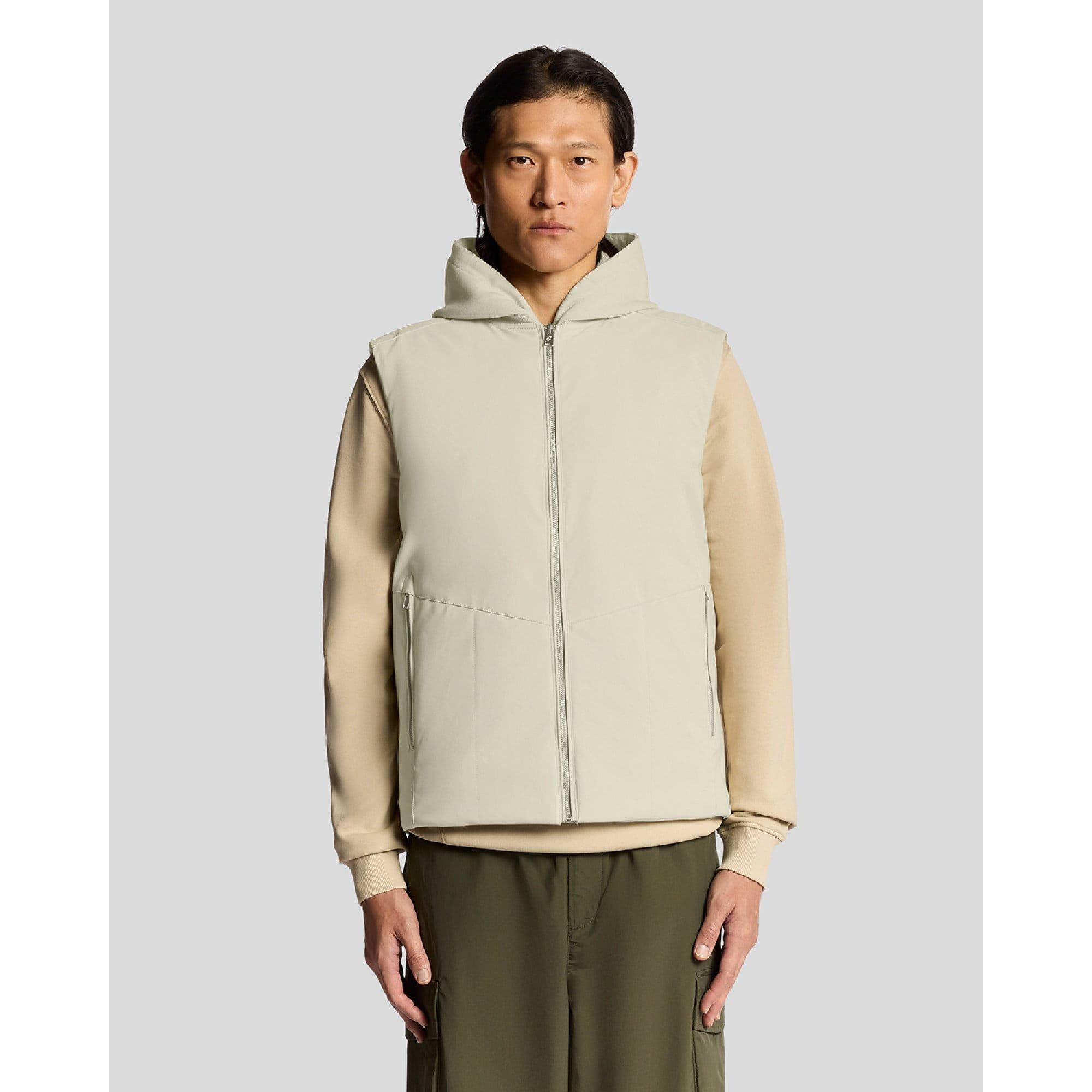 Grey Taupe - Lyle and Scott - Quilted Shell Gilet - 1