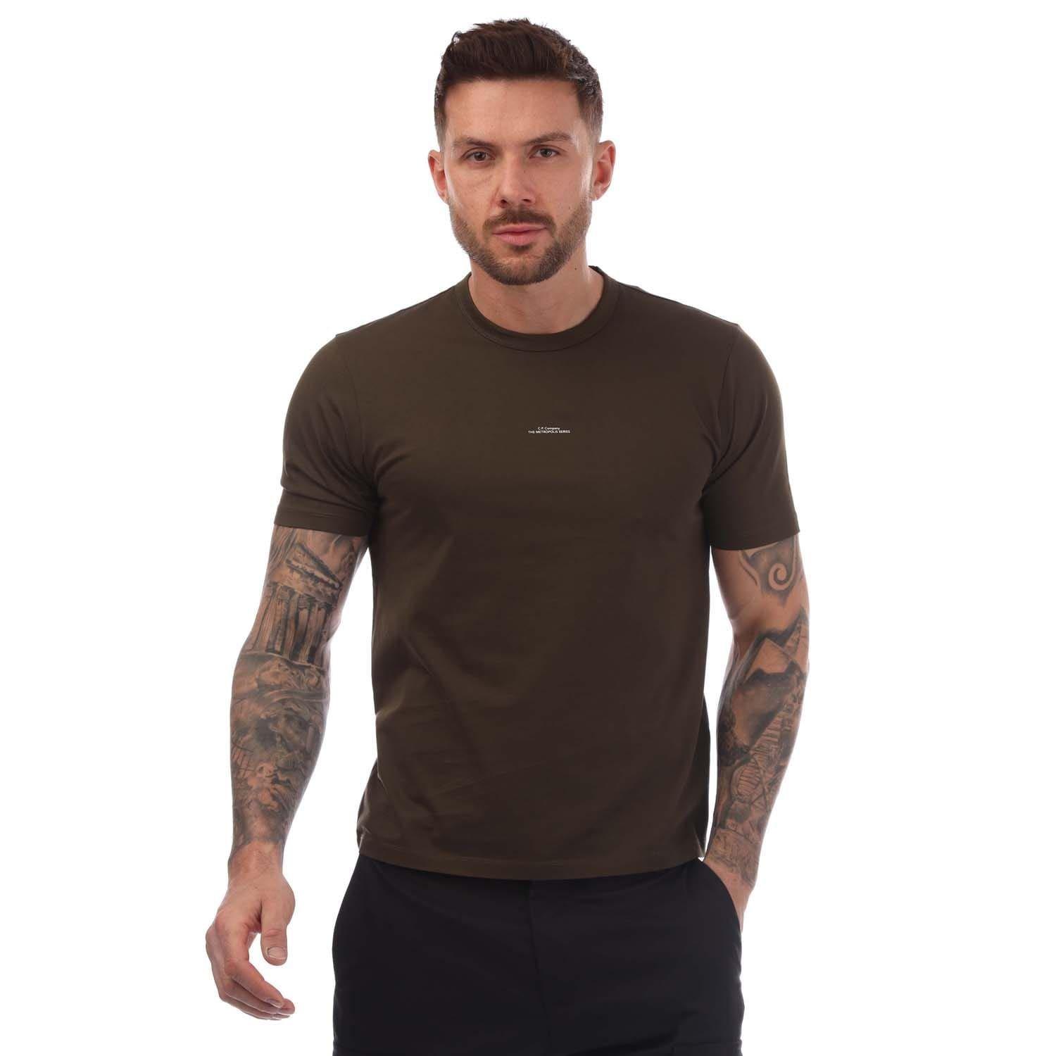 Cp Company Men's Metropolis Series Printed Logo T-Shirt - Green - M