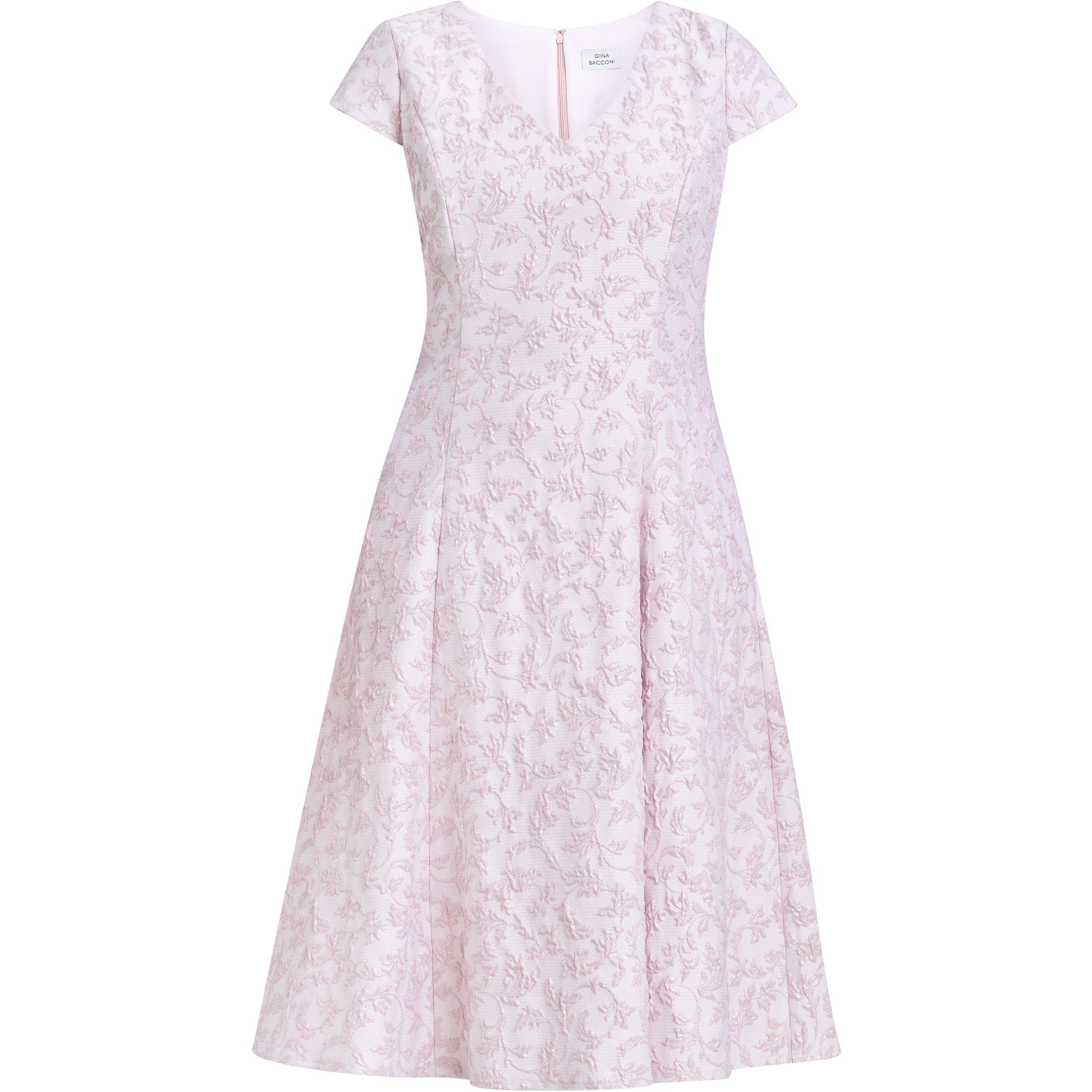 Lavendar - Gina Bacconi - Women's Daphnie Jacquard A-Line Dress - 4