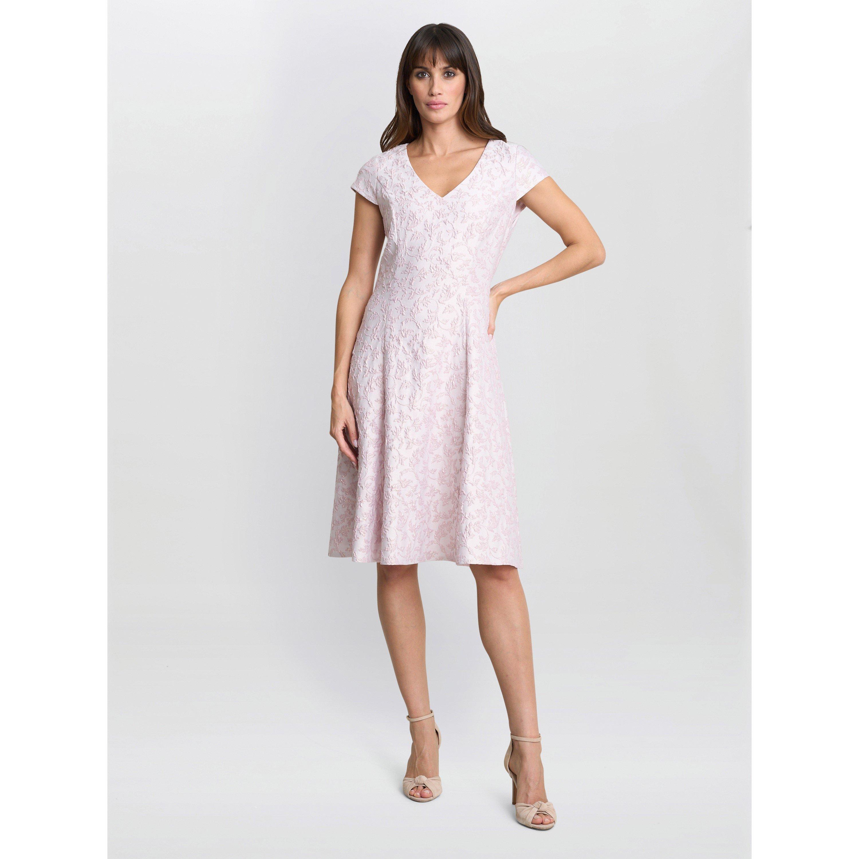 Lavendar - Gina Bacconi - Women's Daphnie Jacquard A-Line Dress - 6