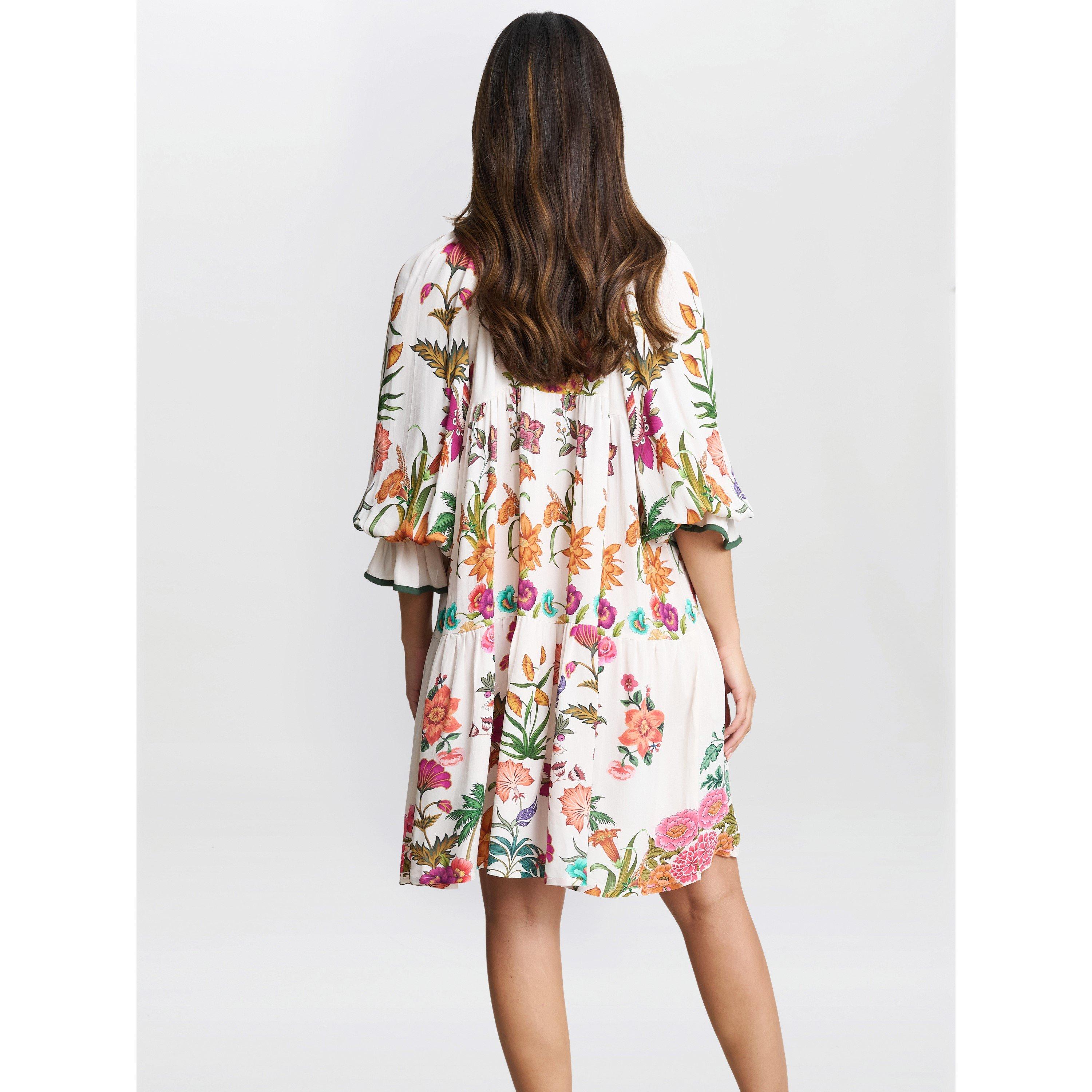 Multi - Gina Bacconi - Mia Short Floral Shirt Dress - 2