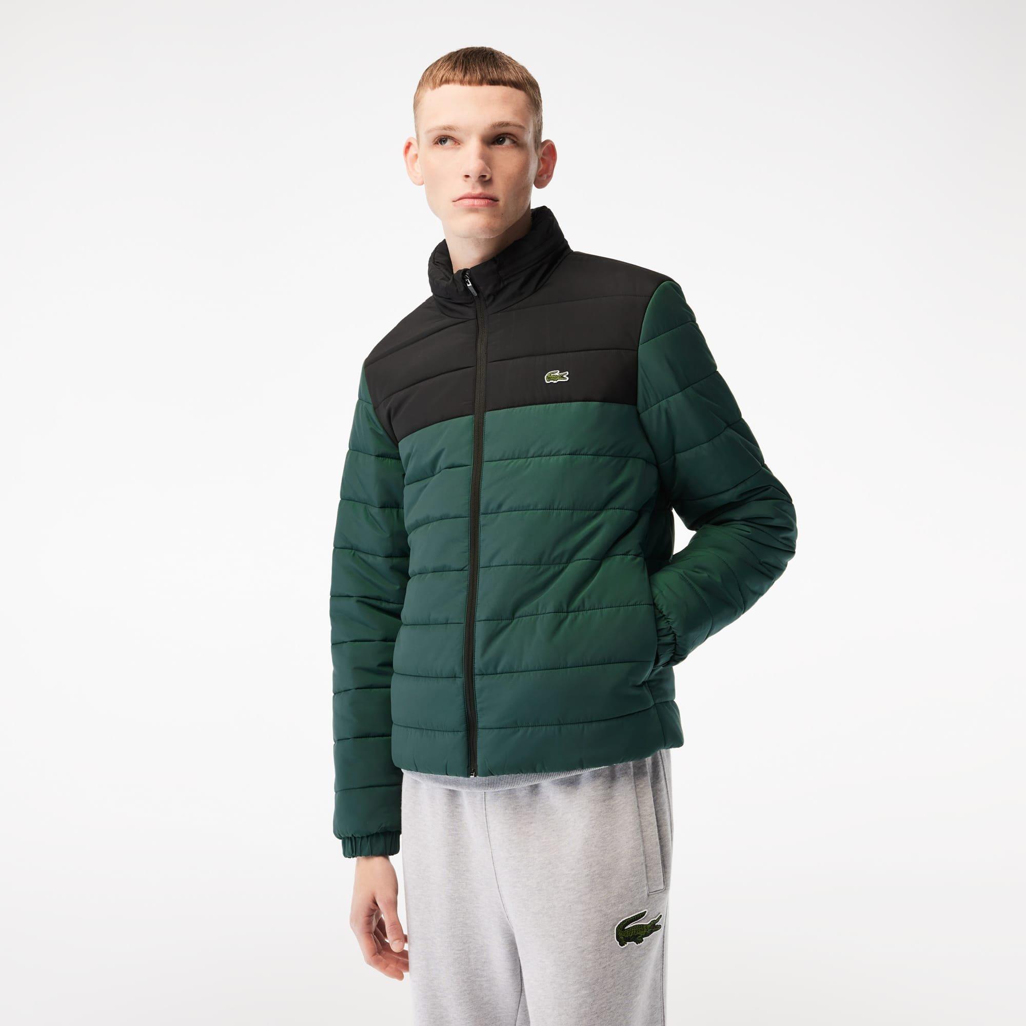 Black Green - Lacoste - Hooded Puffer Jacket - 1