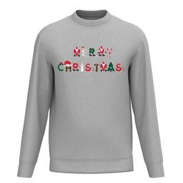 Plain Lazy Merry Christmas Typography Sweater