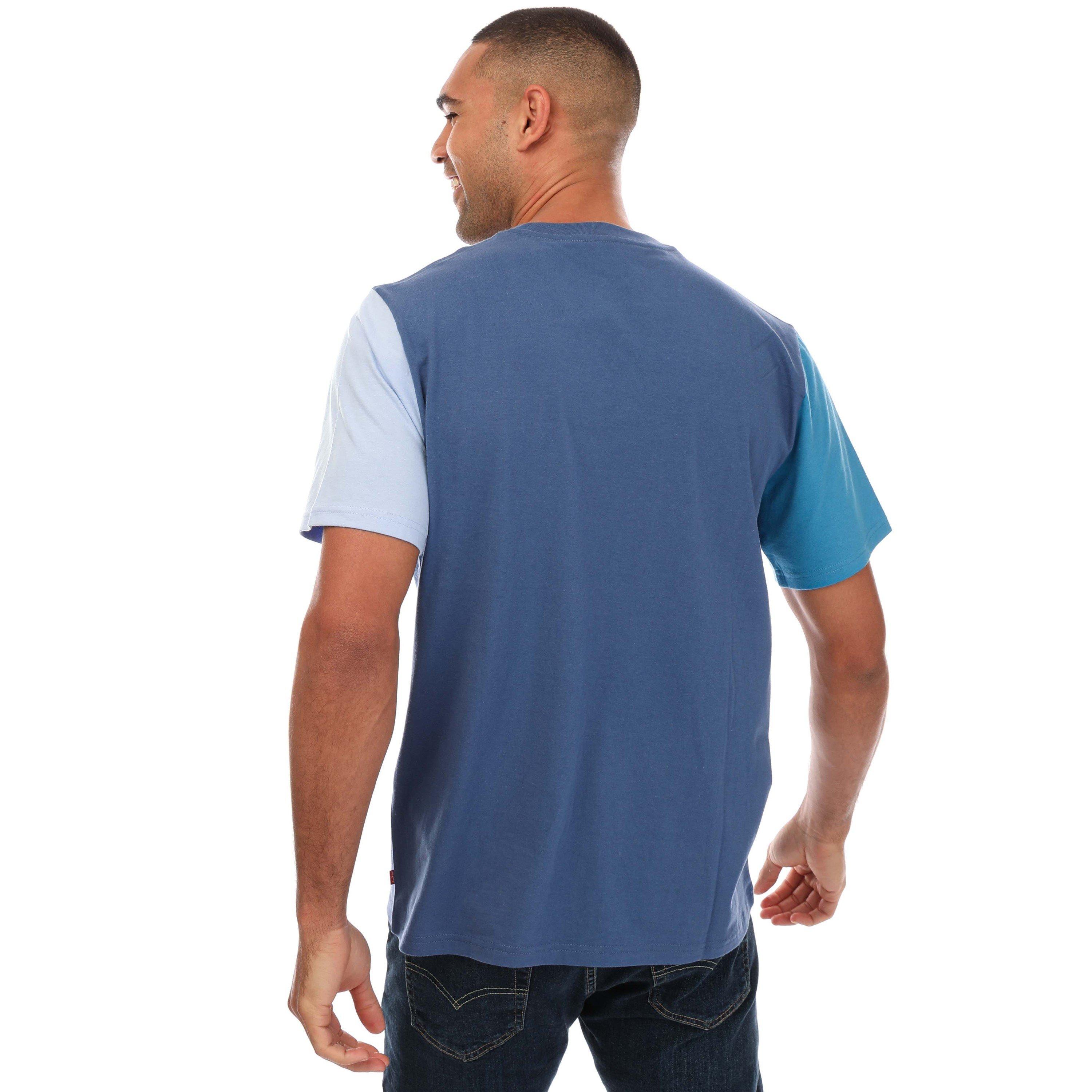 Blue - Levis - Relaxed Colour Block T-Shirt - 2