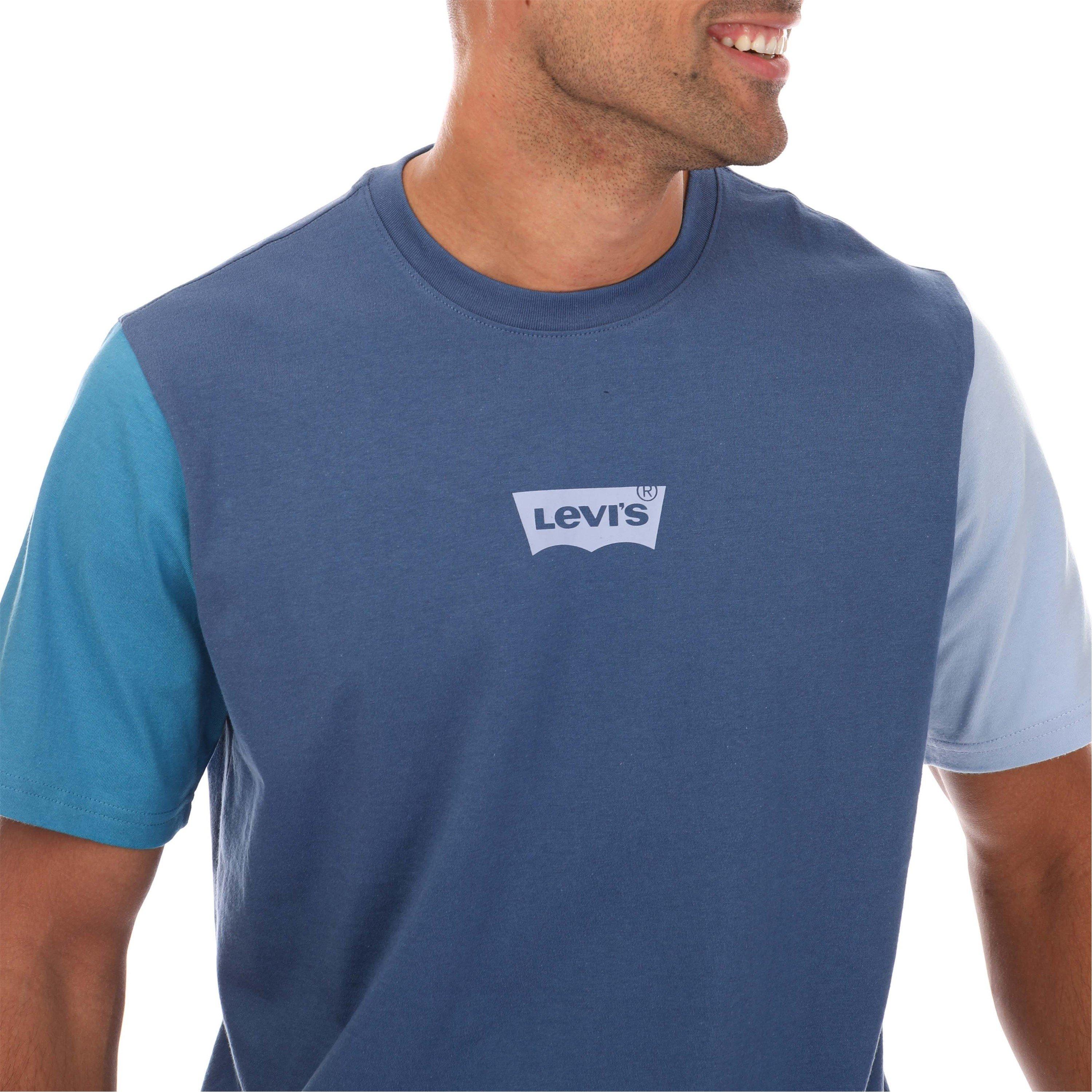 Blue - Levis - Relaxed Colour Block T-Shirt - 3