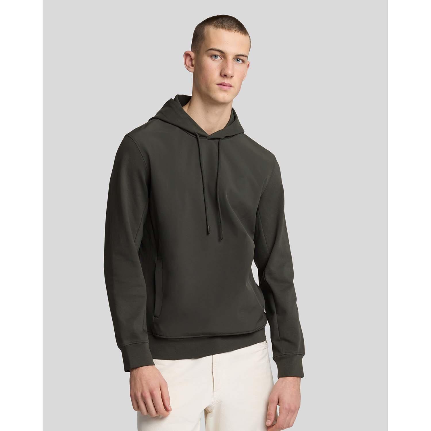Grey - Lyle and Scott - Softshell Hybrid Pullover Hoodie - 1