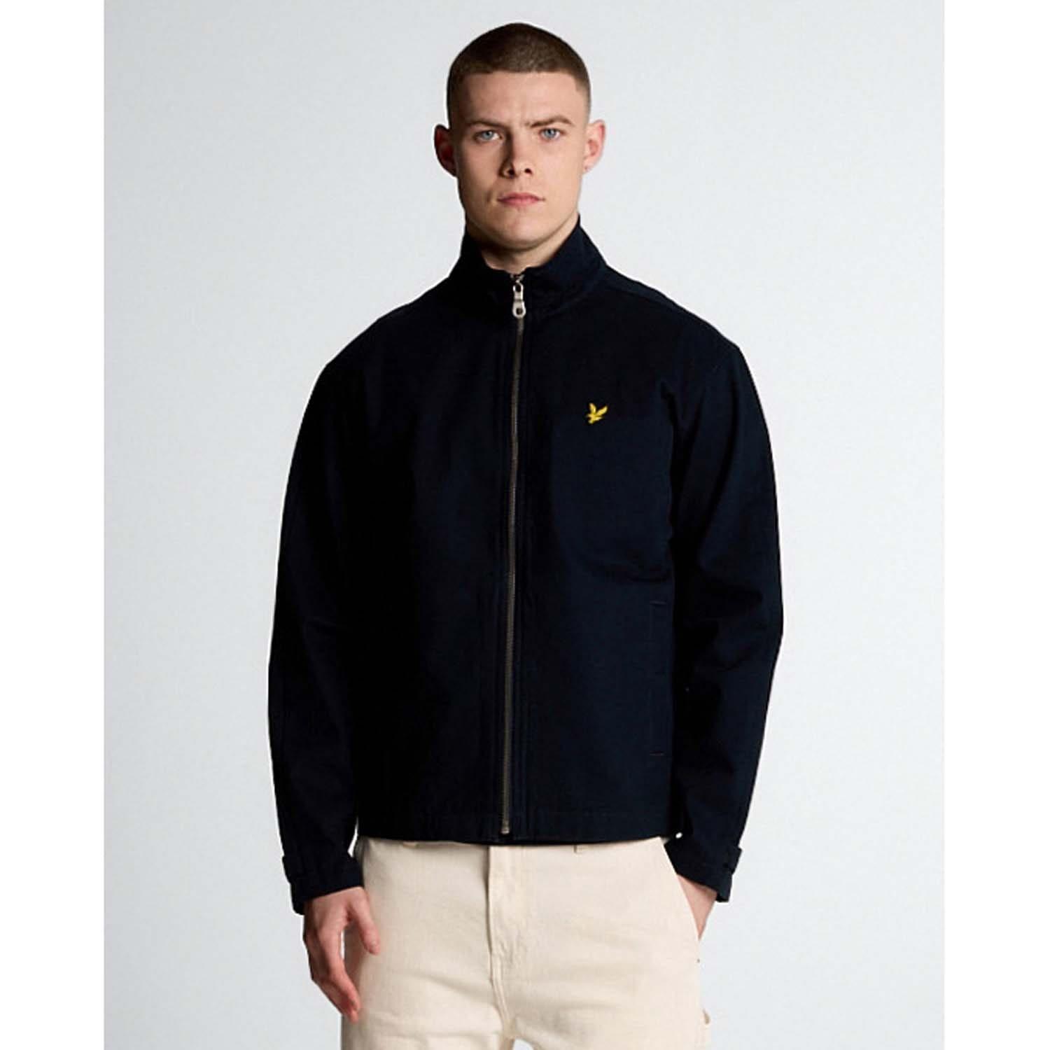 Blue - Lyle and Scott - High Neck Twill Jacket - 1
