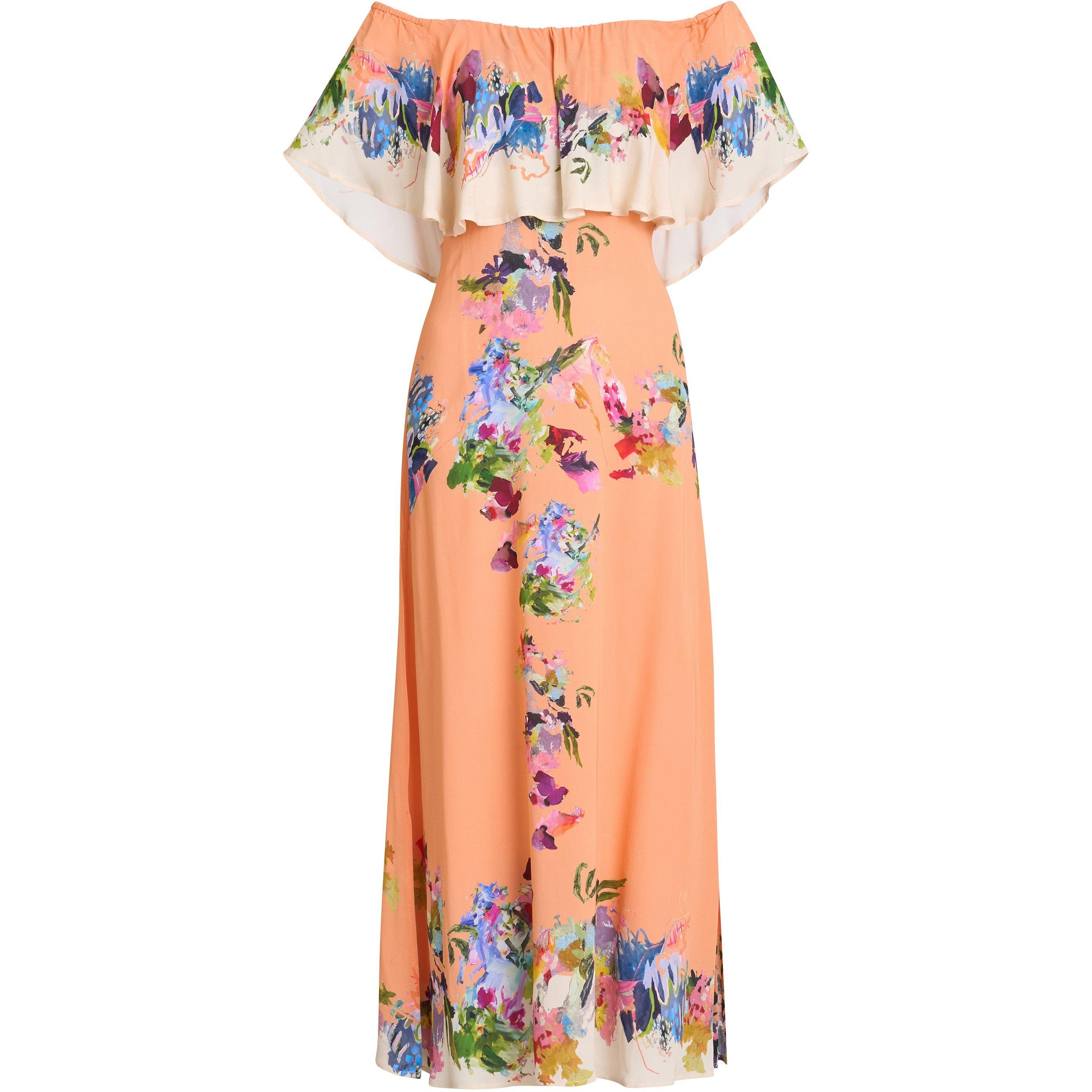 Orange - Gina Bacconi - Samantha Off The Shoulder Frill Dress - 4