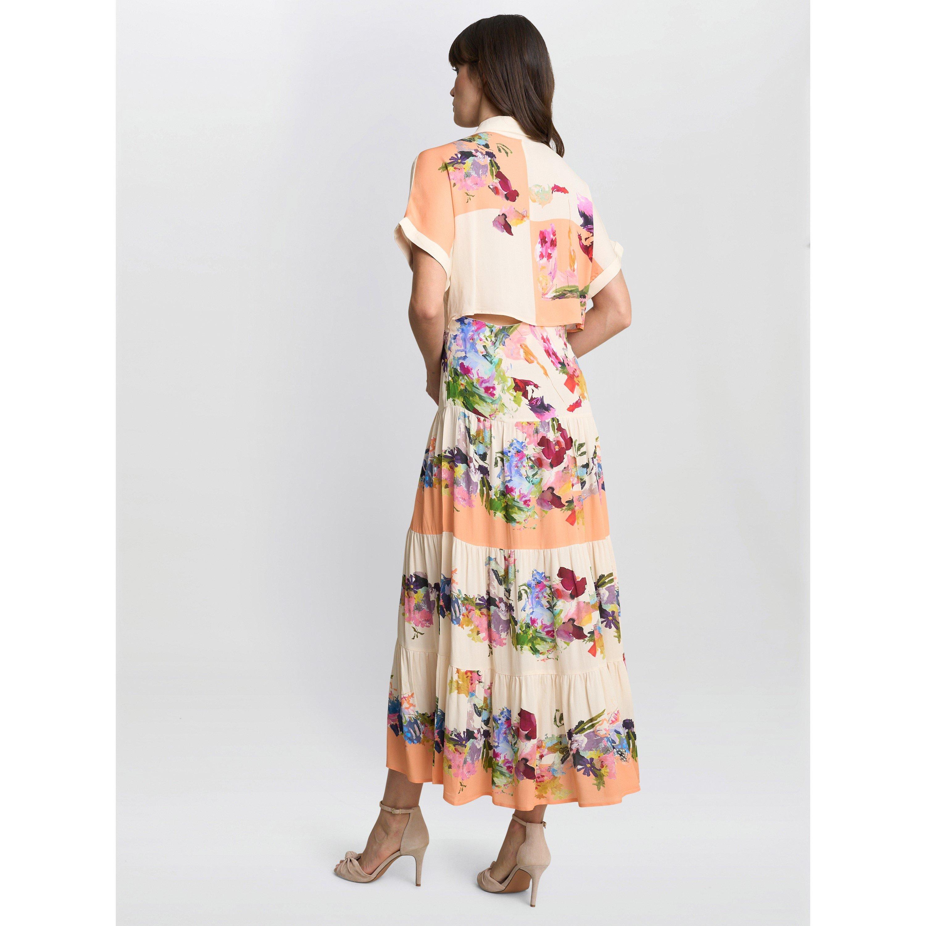 Orange - Gina Bacconi - Women's Sarah Floral Shift Dress - 2