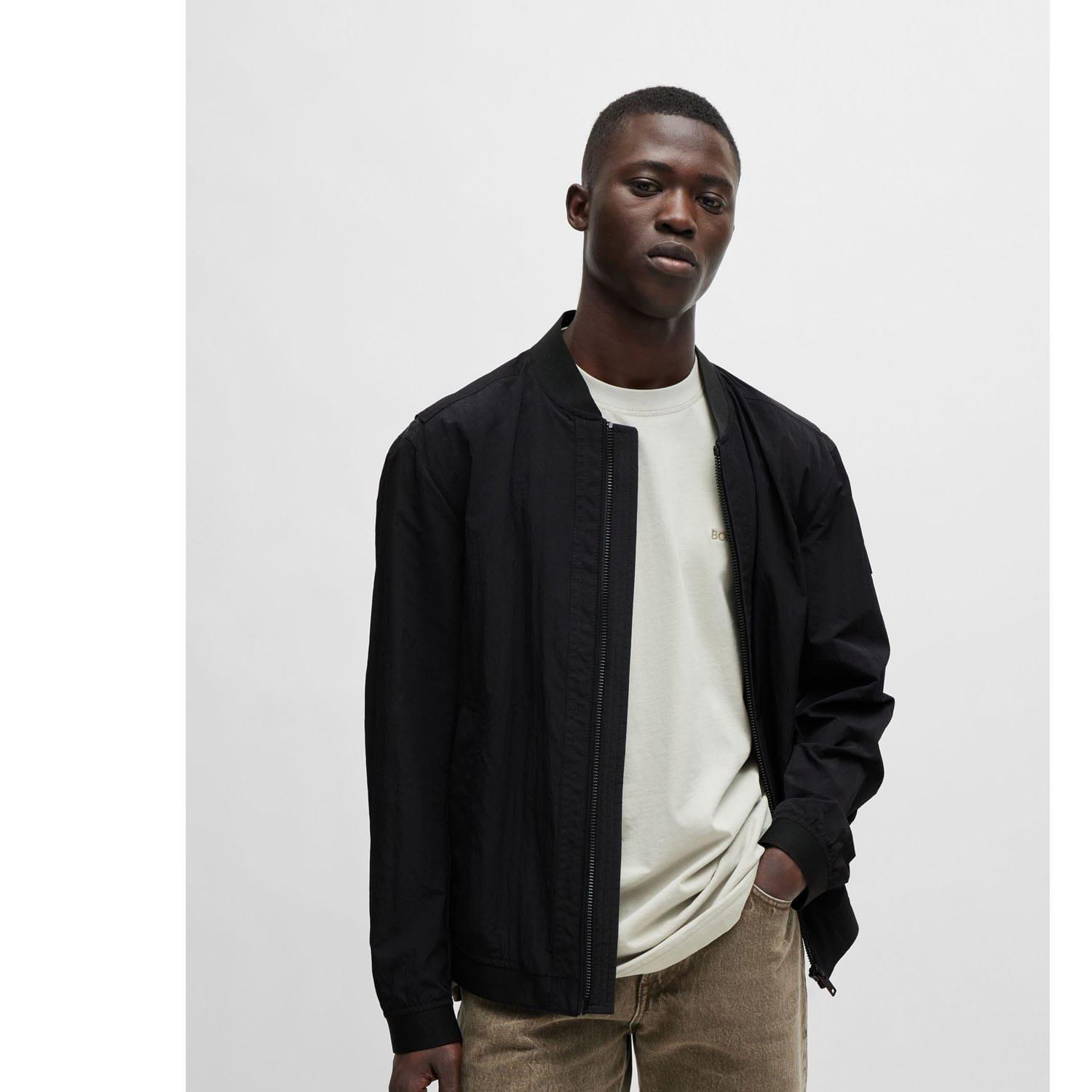 Black - Boss - Othmare Bomber Jacket - 3