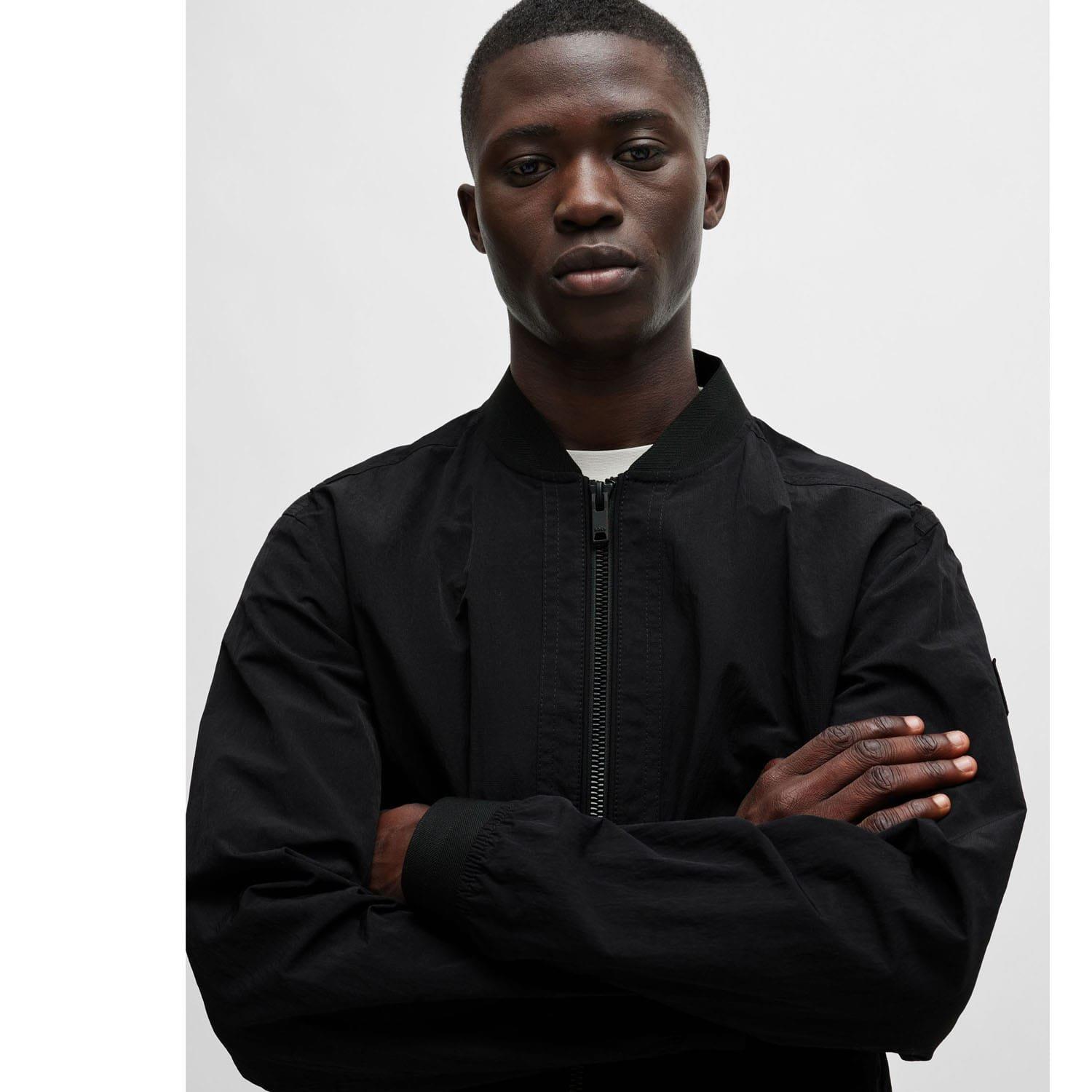 Black - Boss - Othmare Bomber Jacket - 5