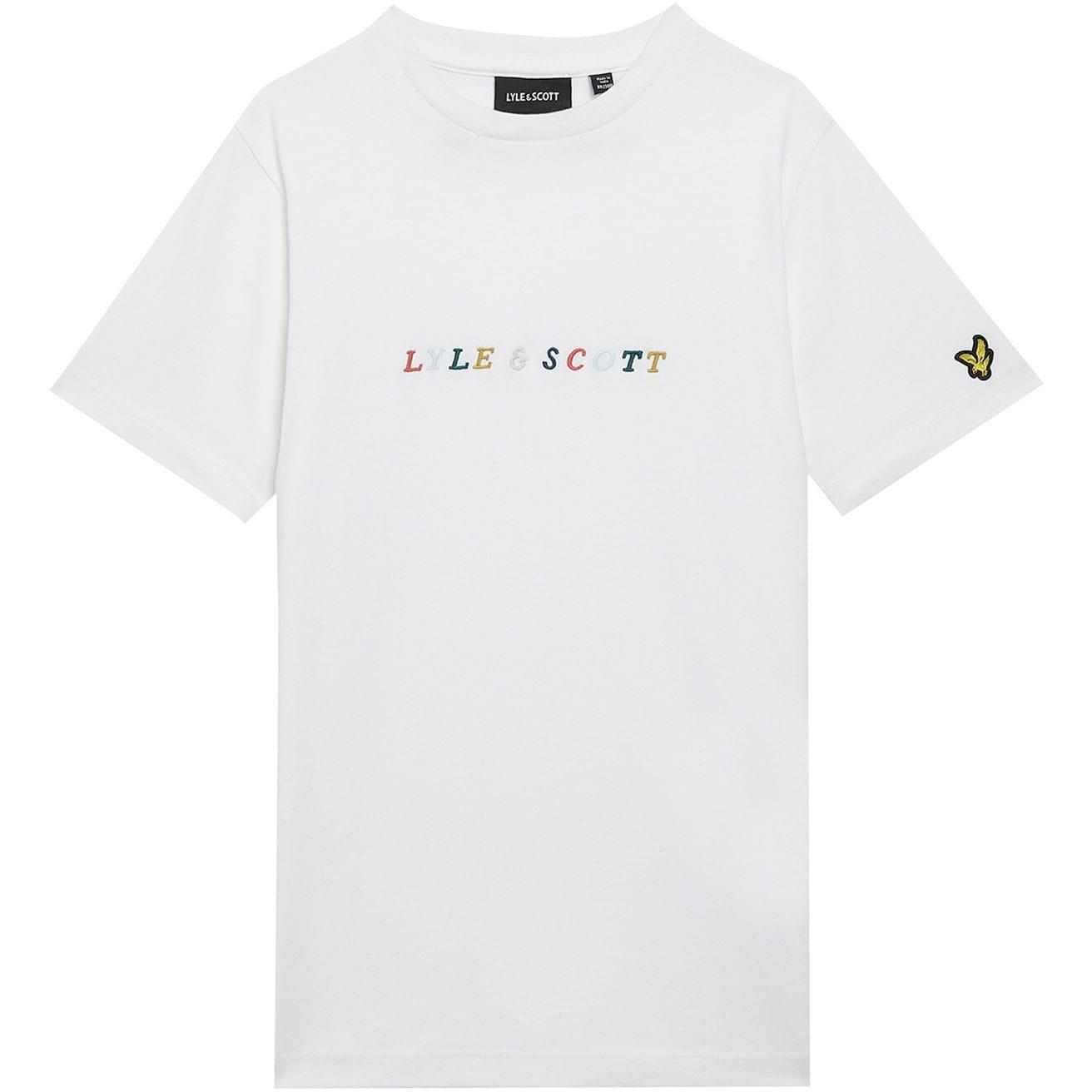 White - Lyle and Scott - Multi Colour Embroidery  T-shirt - 1