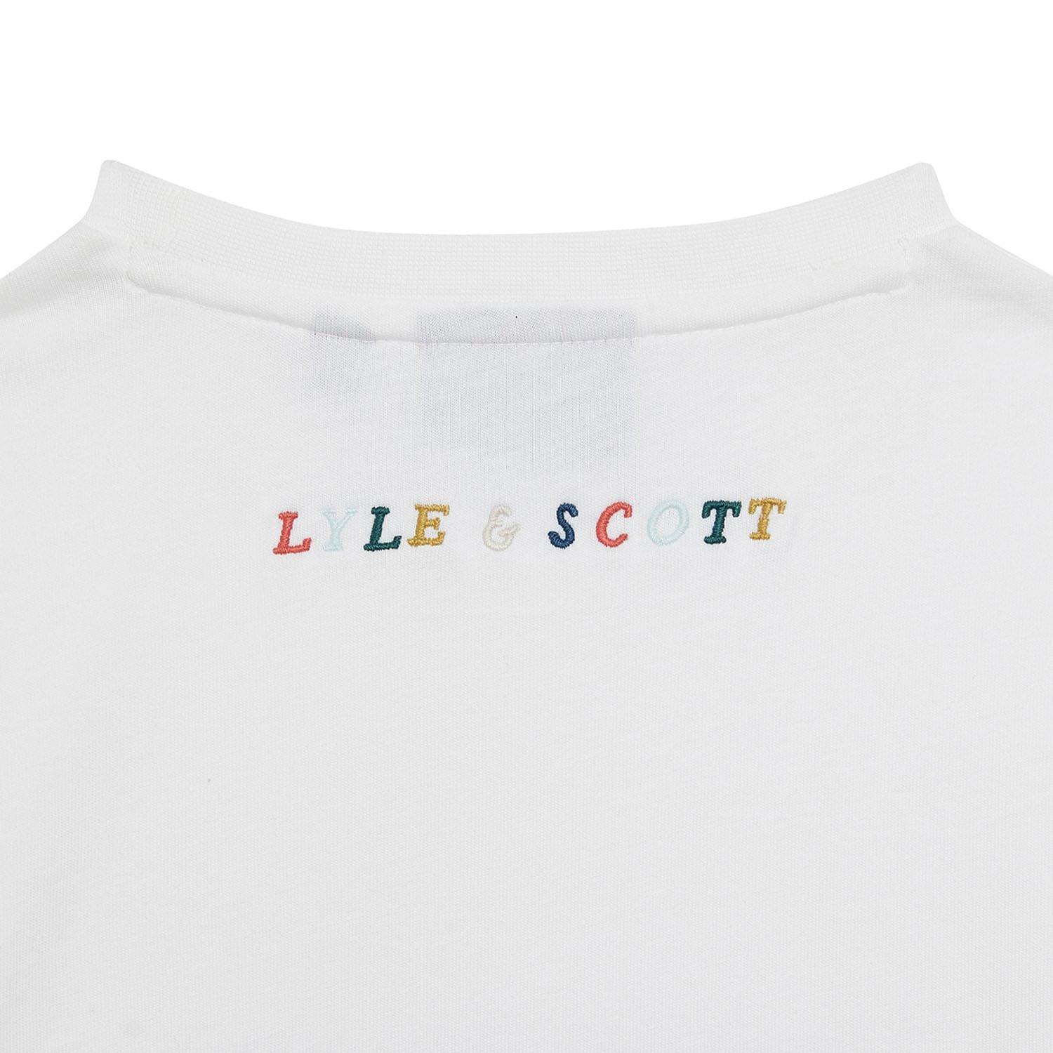 White - Lyle and Scott - Multi Colour Embroidery  T-shirt - 2