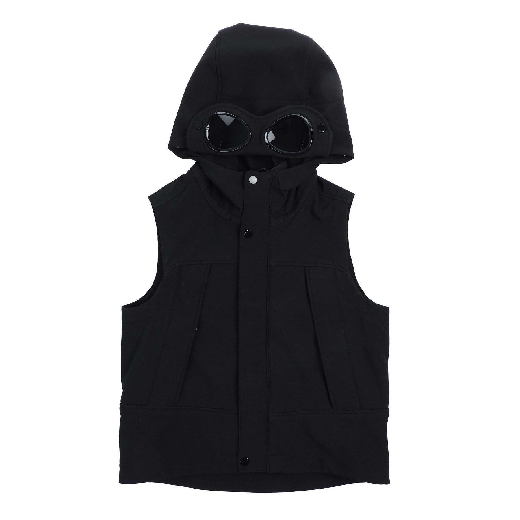 Cp Company Boys Shell-R Goggle Gilet - Black - 10