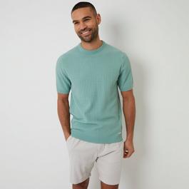 Threadbare Textured Front Knitted T-Shirt