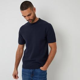 Threadbare Textured Front Knitted T-Shirt