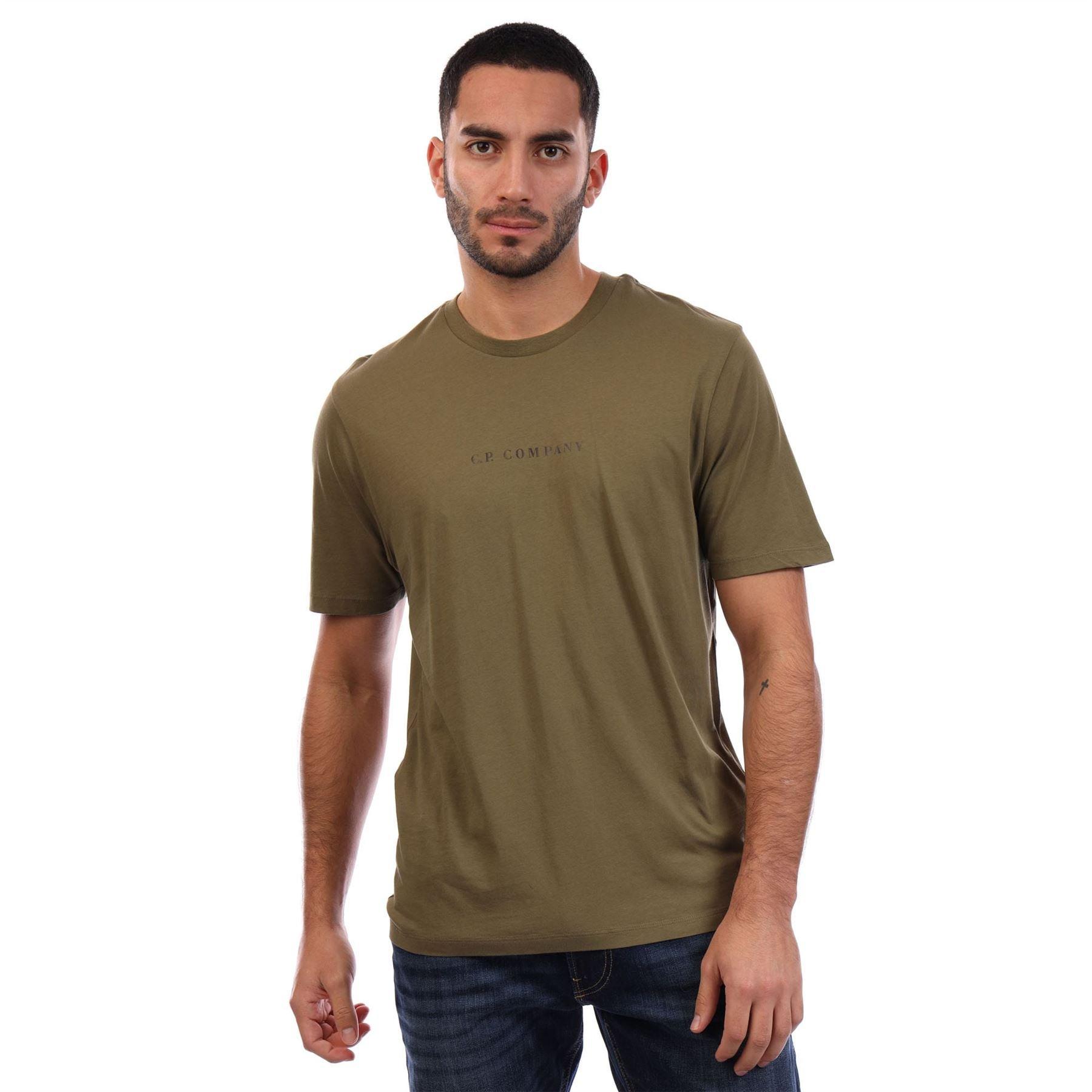 Cp Company Men's 30/1 Jersey Logo T-Shirt - Green - L
