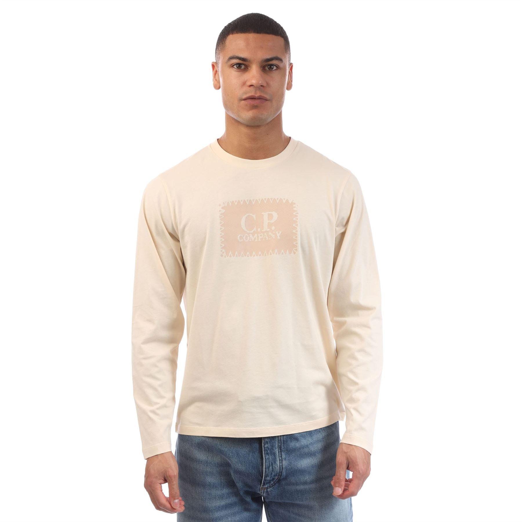 Cream - CP Company - 30/1 Jersey Logo T-Shirt - 1