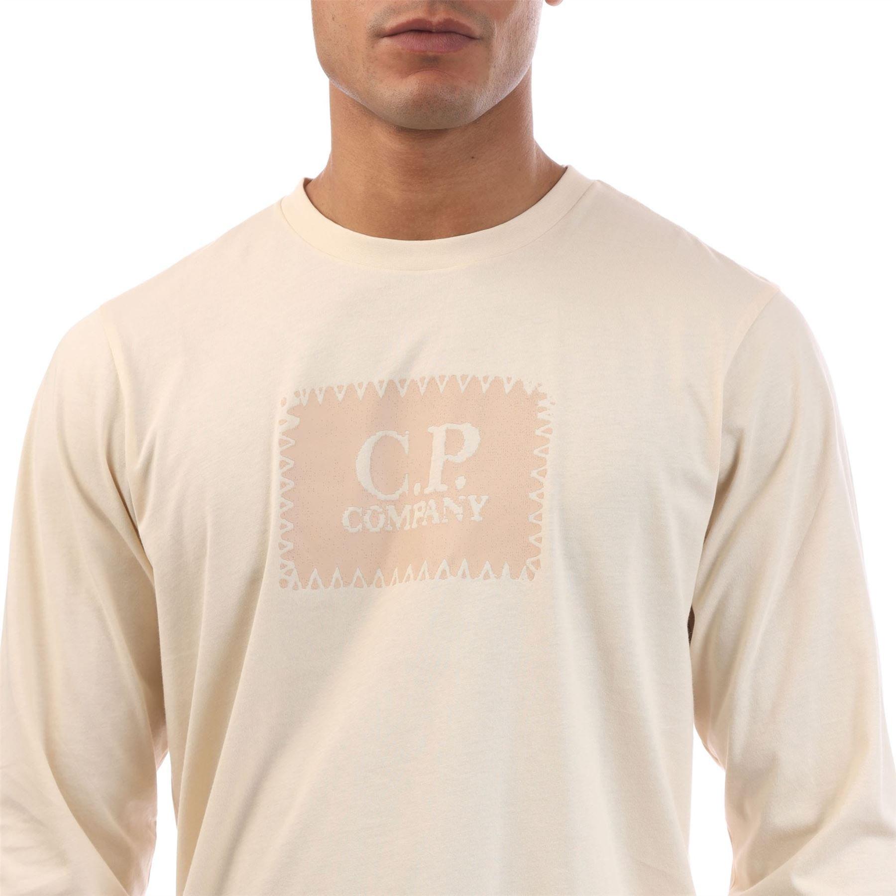 Cream - CP Company - 30/1 Jersey Logo T-Shirt - 2
