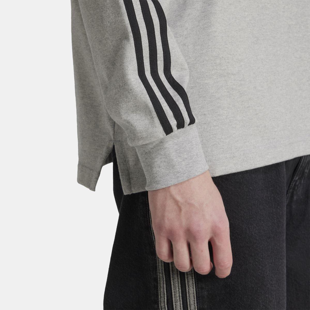 Grey - adidas Originals - Adicolor Rugby Polo Shirt - 5