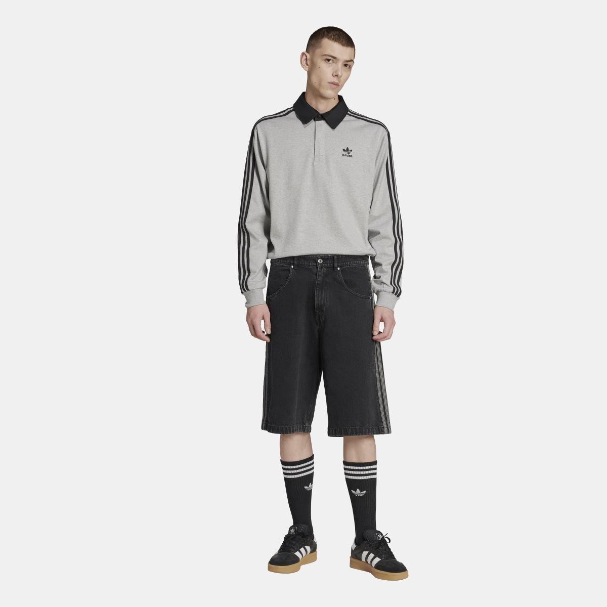 Grey - adidas Originals - Adicolor Rugby Polo Shirt - 7
