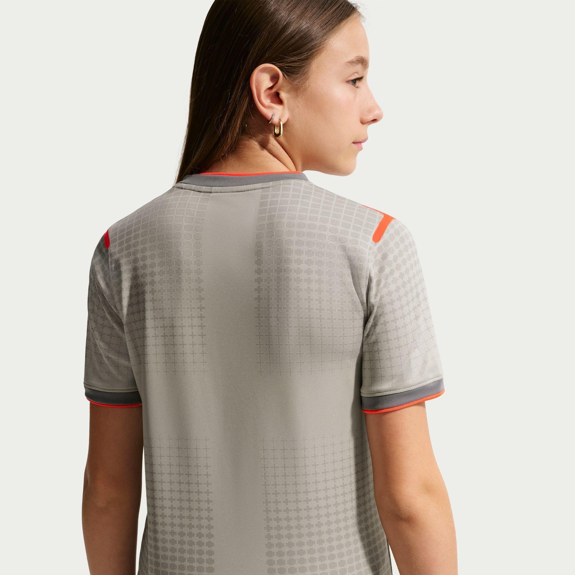 Grey/Red - Nike - Kids England x Palace 2026 Pre-Match Short Sleeve Jersey - 4