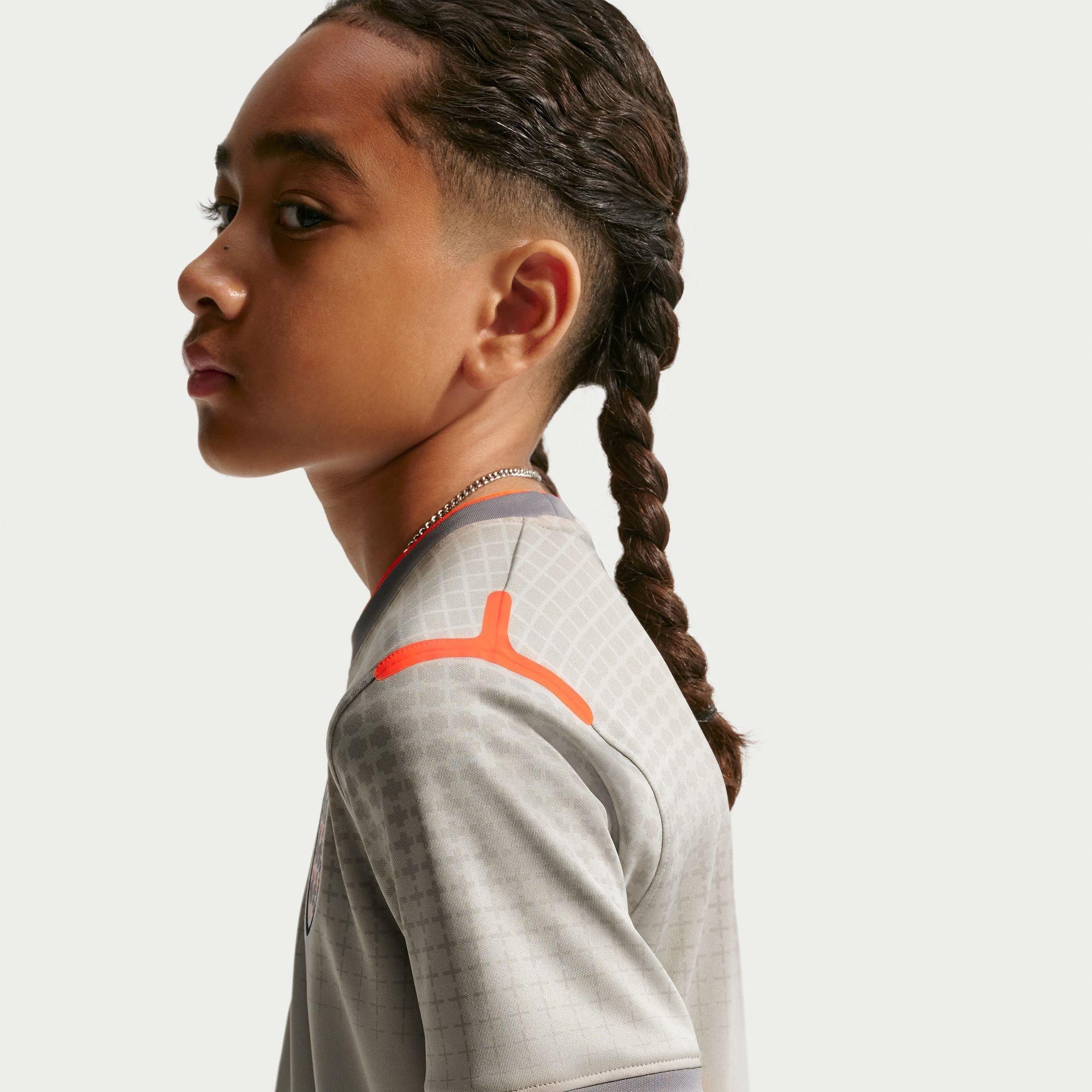 Grey/Red - Nike - Kids England x Palace 2026 Pre-Match Short Sleeve Jersey - 5