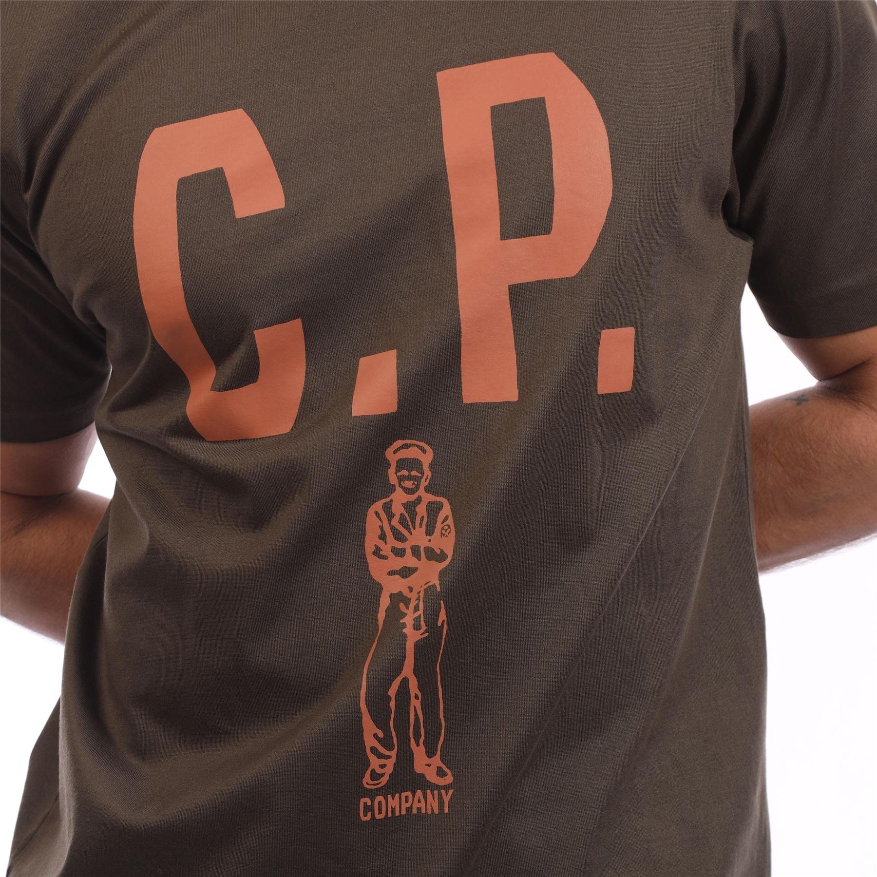 Green - CP Company - Mercerized 30/2 Jersey Twisted Logo T-Shirt - 3