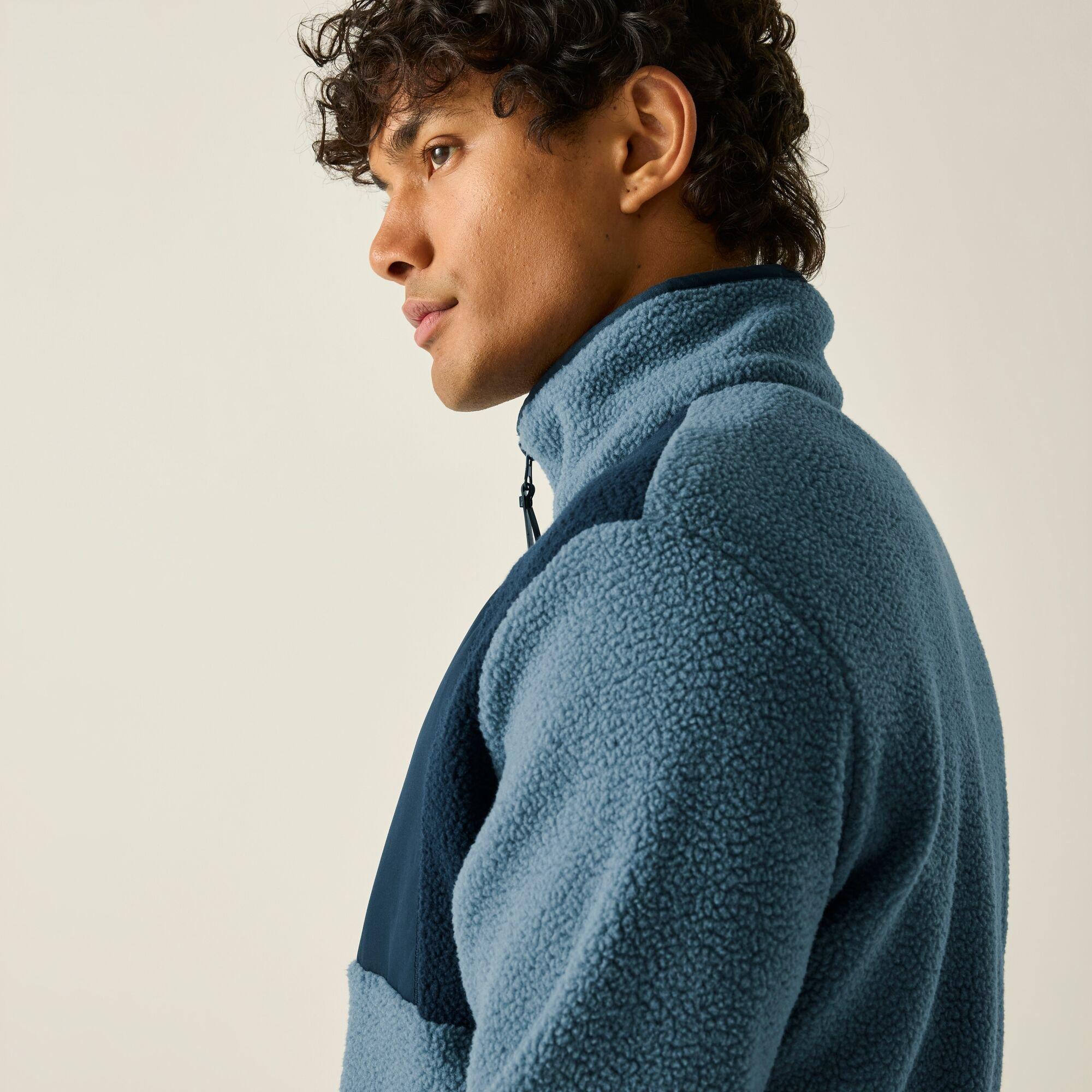 Grey Mirage/Nav - Regatta - Mens Frankie Borg Colour Block Fleece - 7