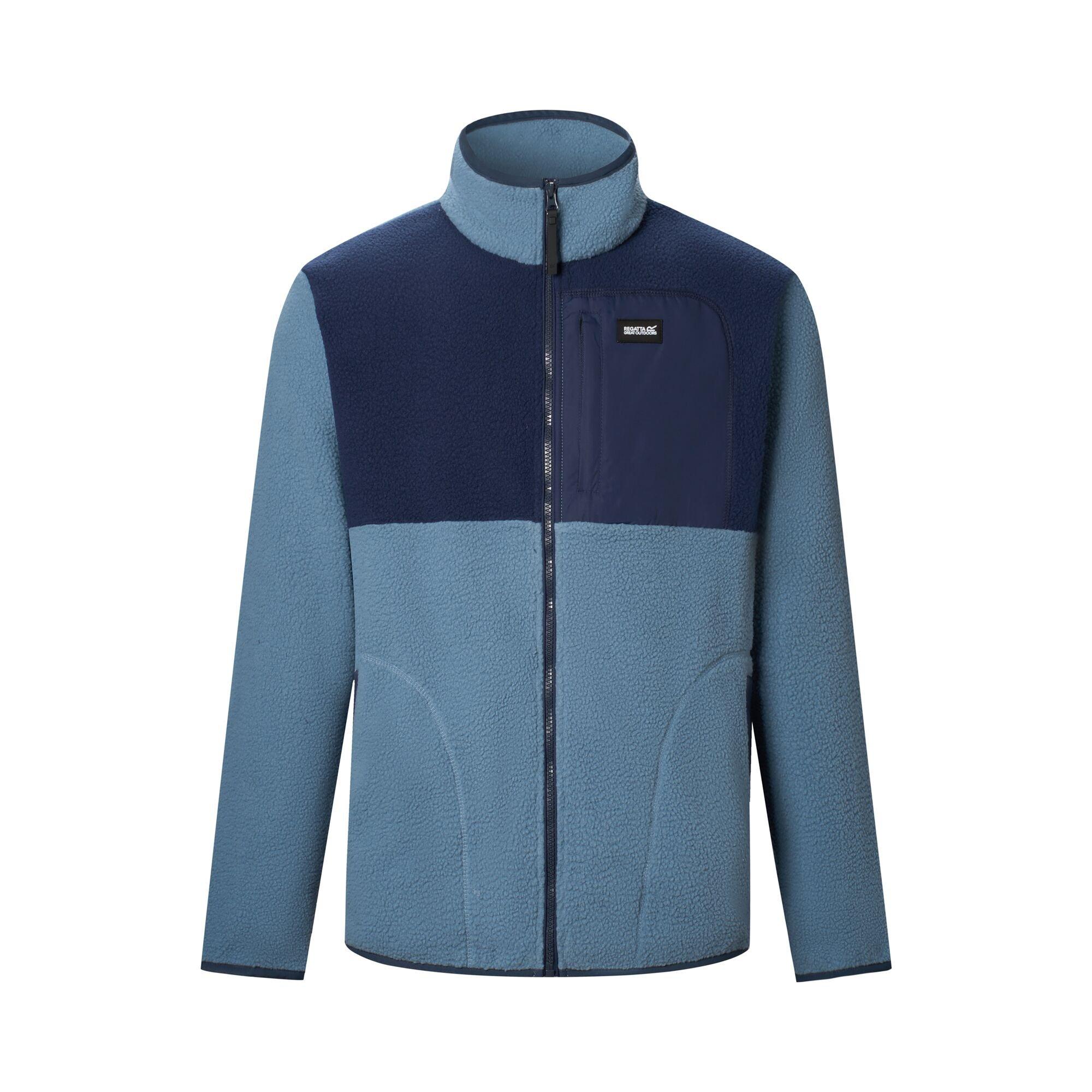 Grey Mirage/Nav - Regatta - Mens Frankie Borg Colour Block Fleece - 8