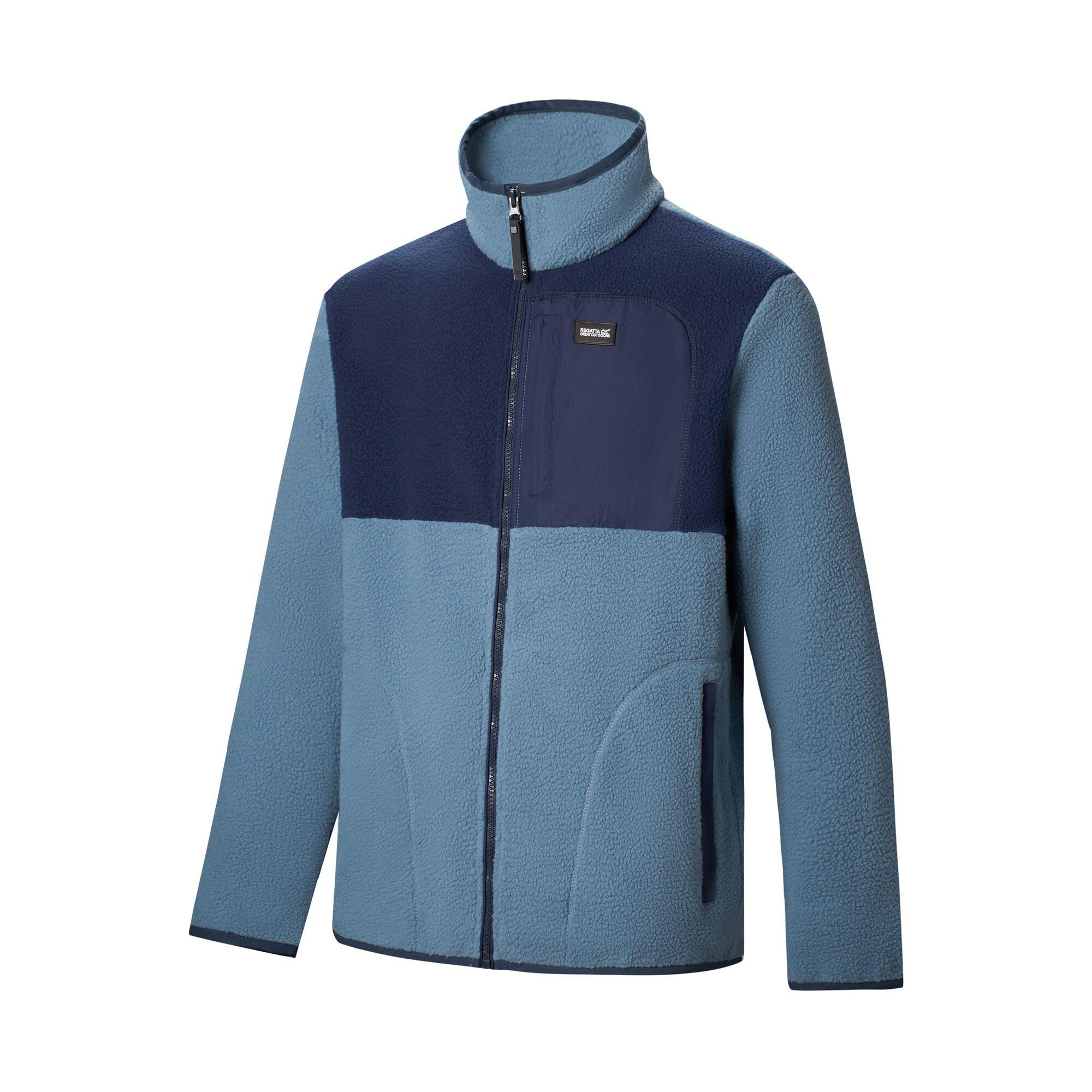 Grey Mirage/Nav - Regatta - Mens Frankie Borg Colour Block Fleece - 9