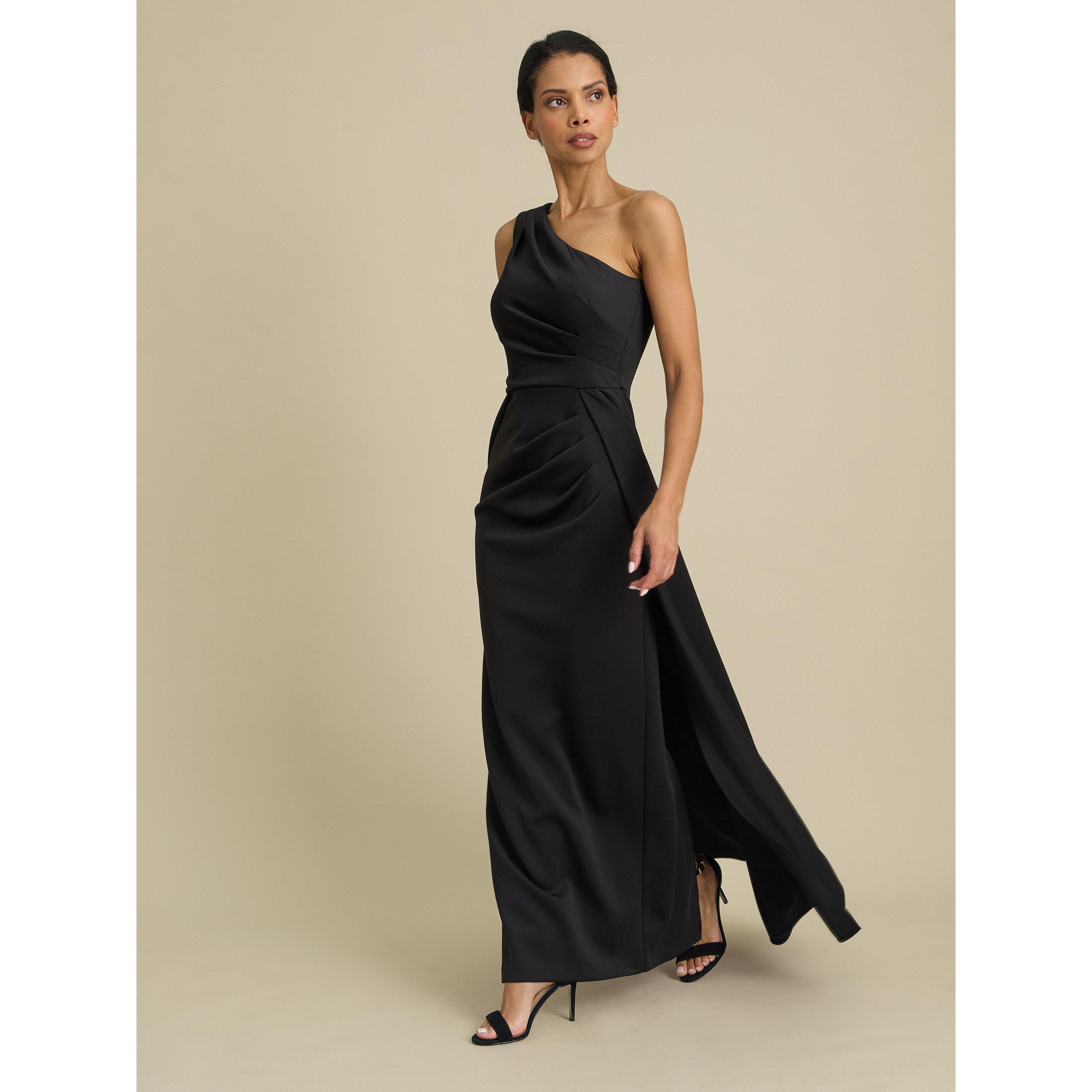 Black - Gina Bacconi - Madge One Shoulder Maxi Dress - 3