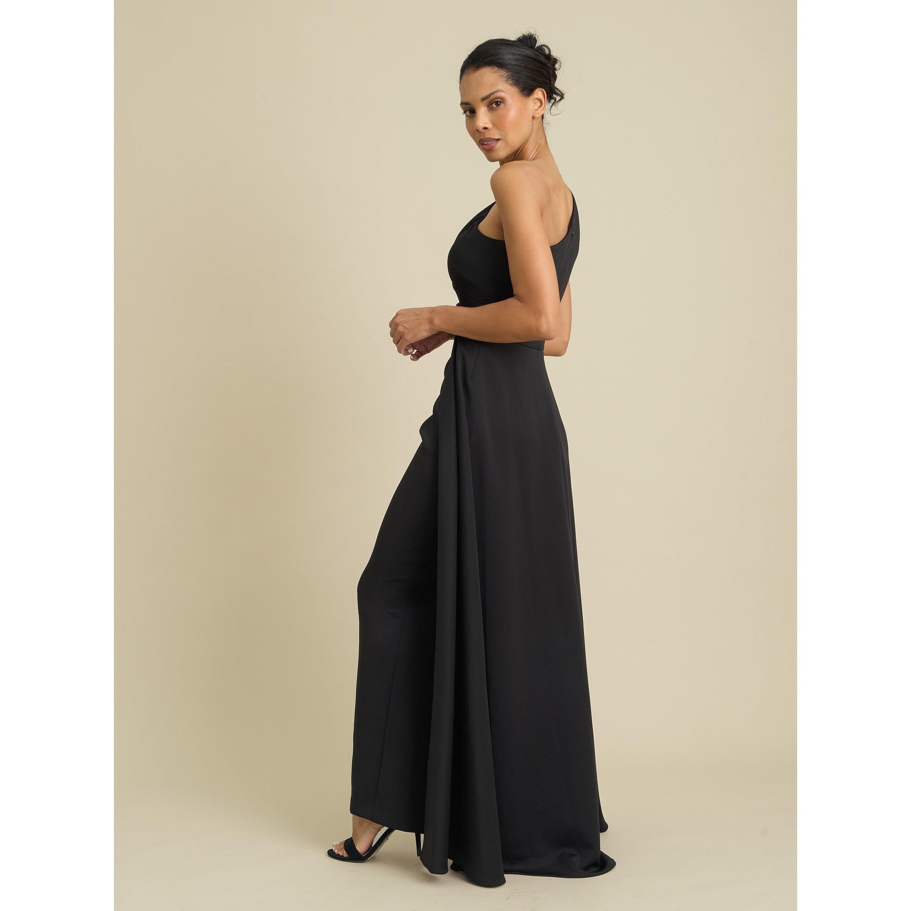 Black - Gina Bacconi - Madge One Shoulder Maxi Dress - 7