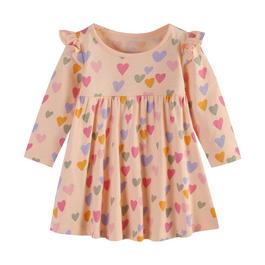 Hello World Studio Baby Girl Heart Print Dress