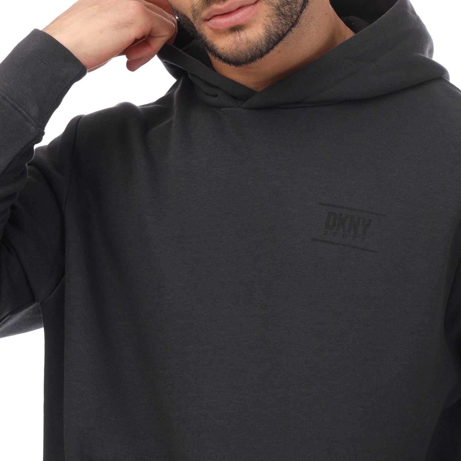 Charcoal - DKNY - Printed Logo Blackwater Hoodie - 3