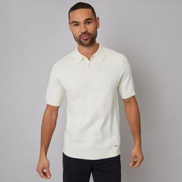 Threadbare Mini Cable Texture Knitted Polo