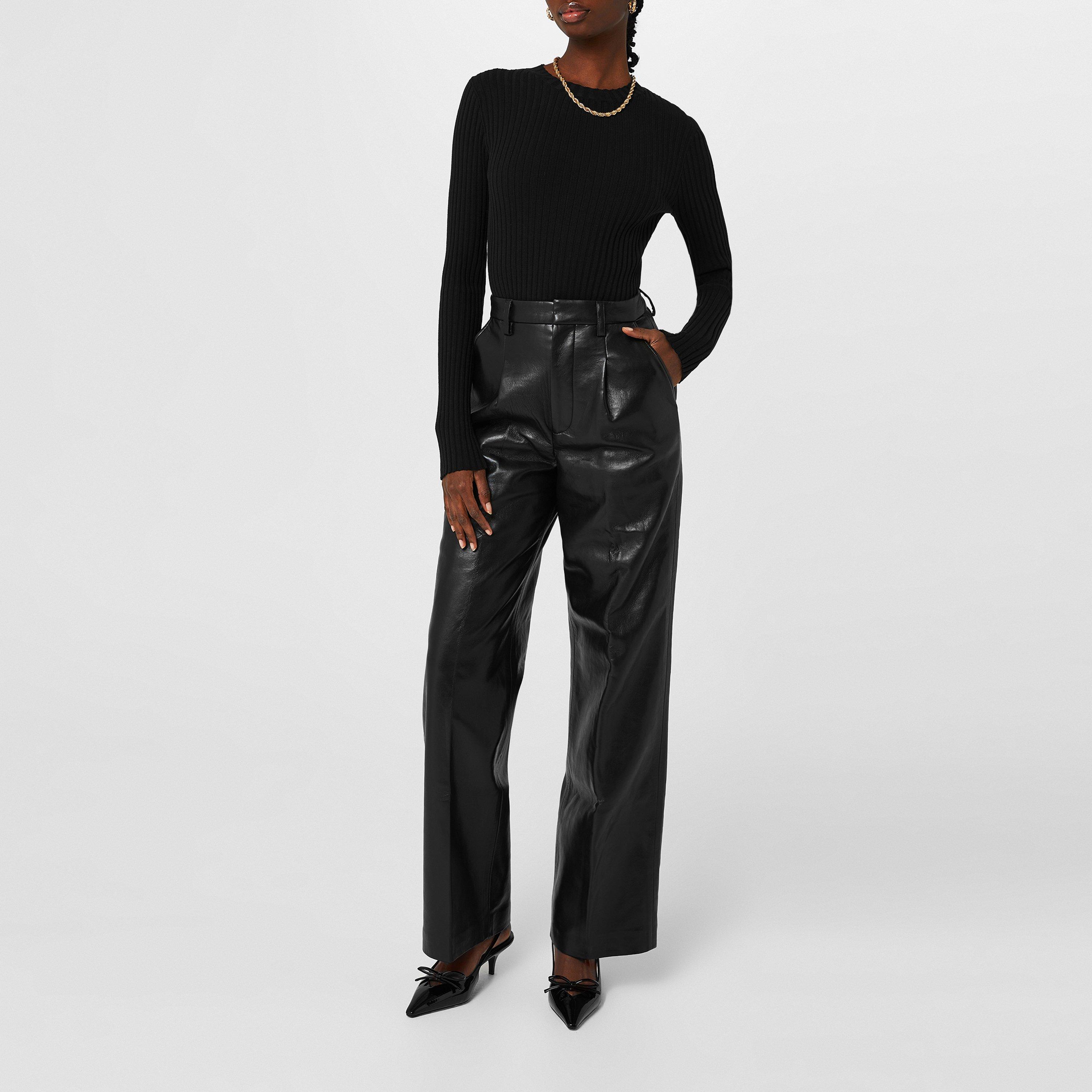 Black - Anine Bing - Carmen Leather Trousers - 2
