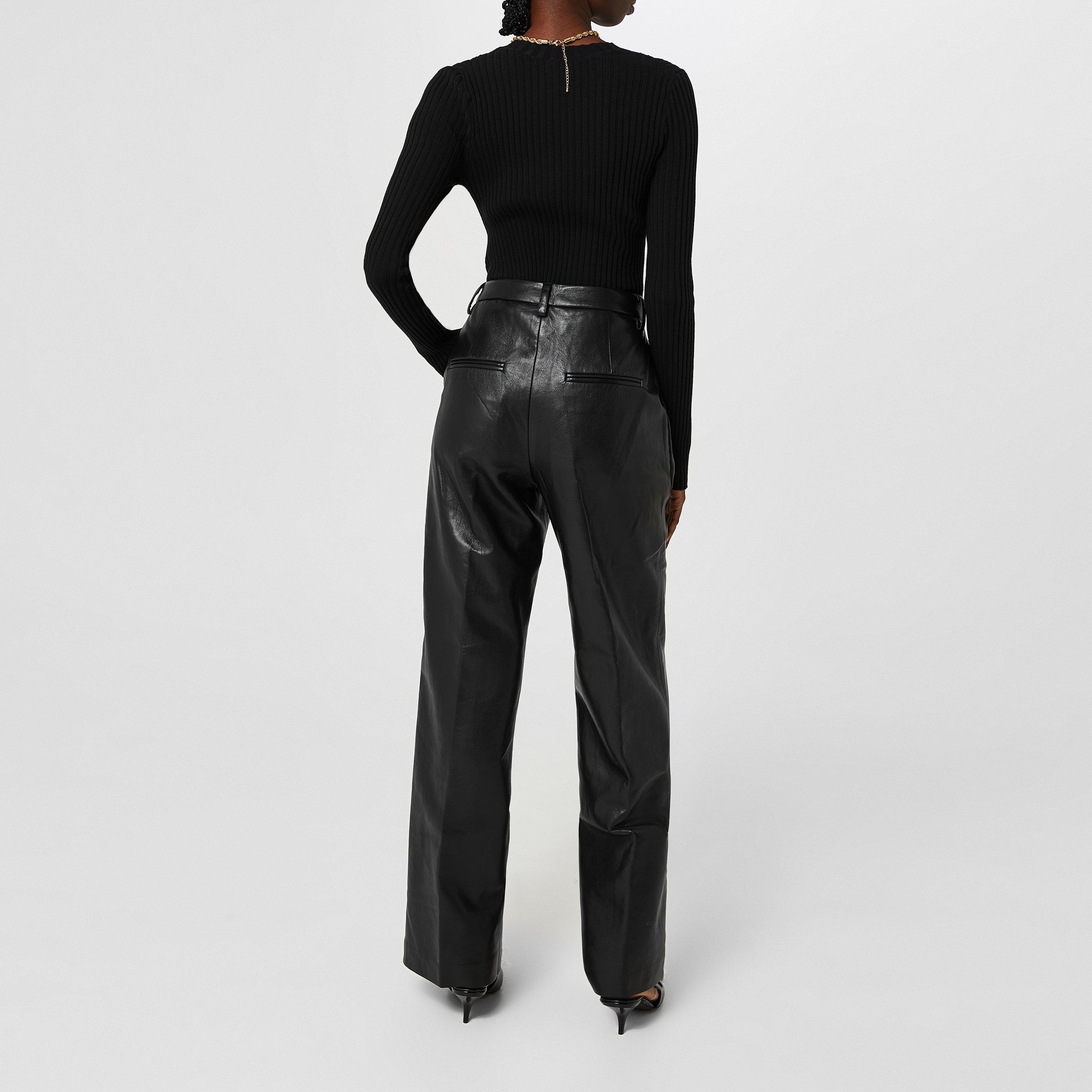 Black - Anine Bing - Carmen Leather Trousers - 3
